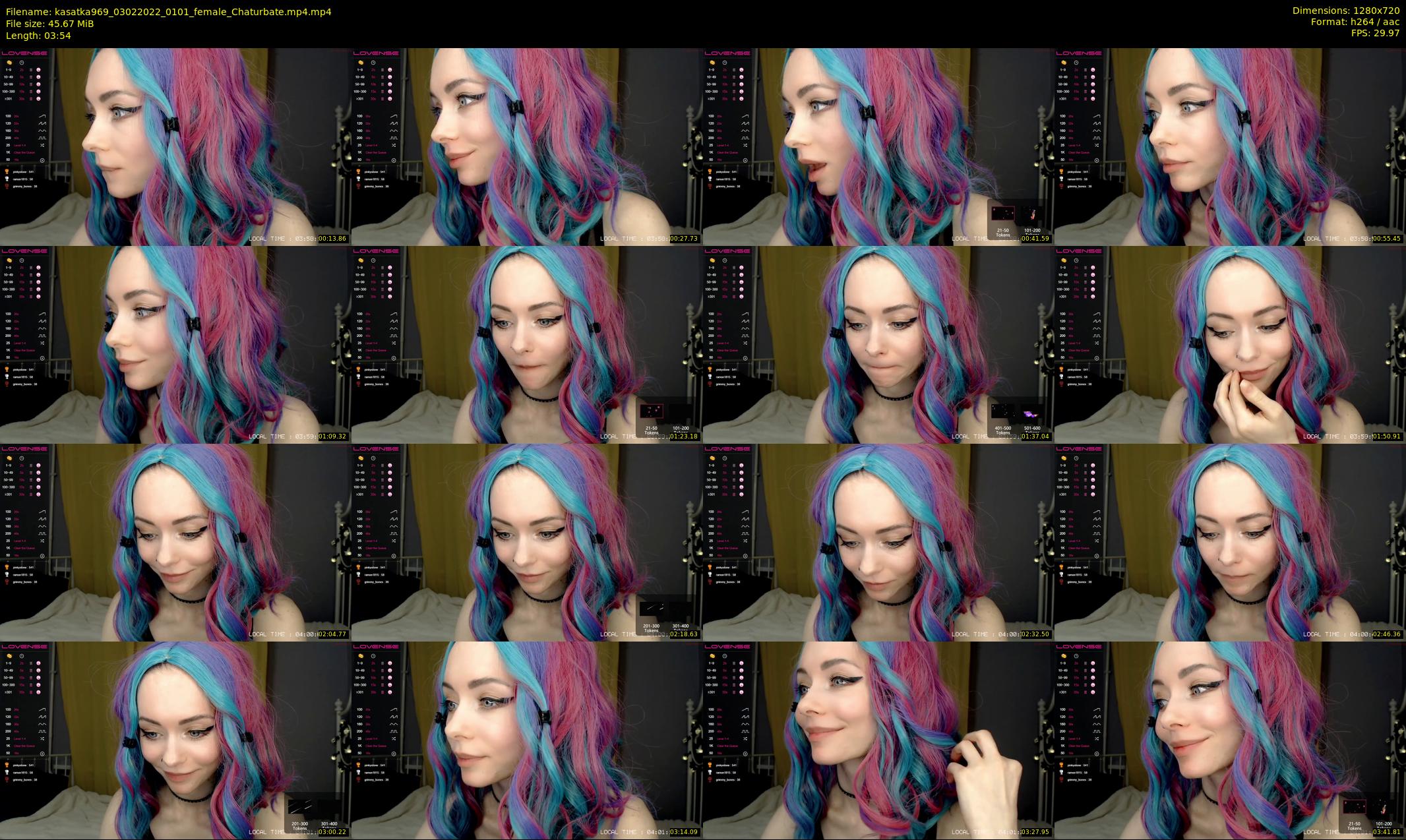 kasatka969 — 4 minute Chaturbate female cam show recording, 720p, Feb 3, 2022