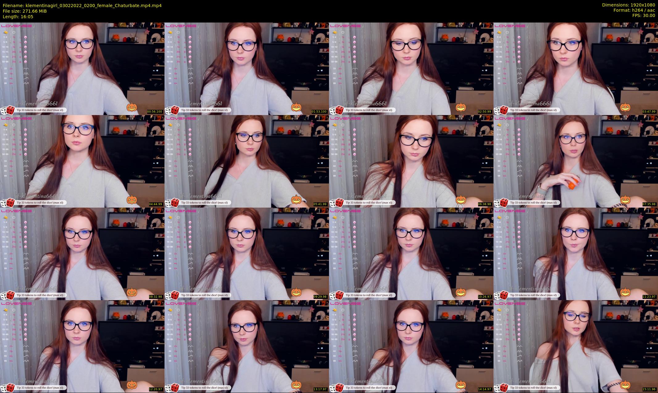 klementinagirl — 17 minute Chaturbate female cam show recording, 1080p, Feb 3, 2022