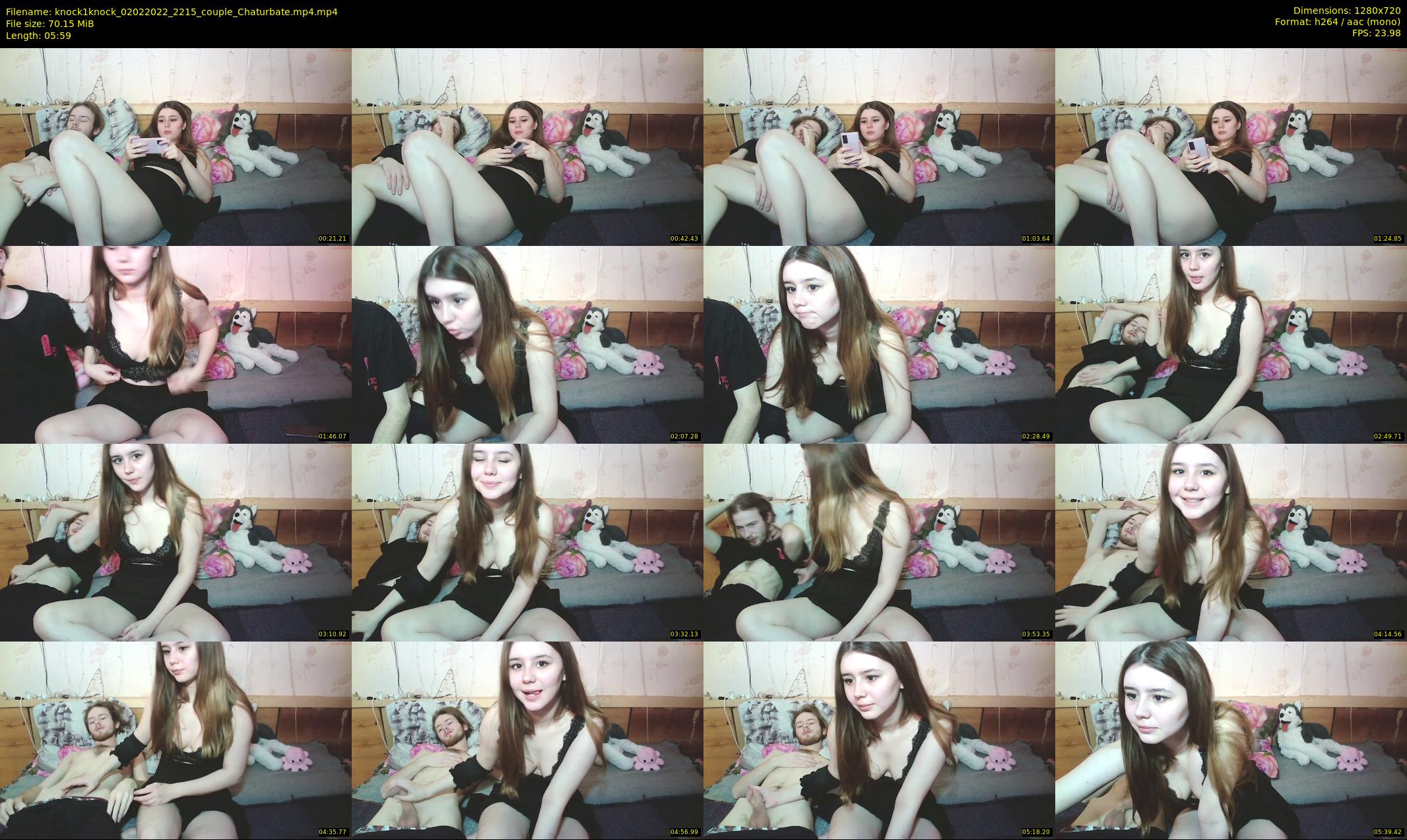 knock1knock — 6 minute Chaturbate couple cam show recording, 720p, Feb 2, 2022