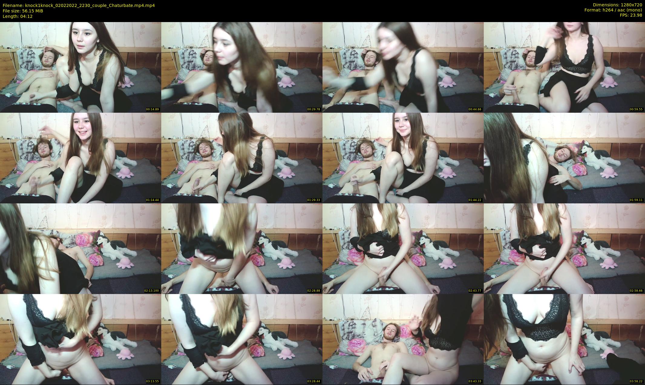 knock1knock — 5 minute Chaturbate couple cam show recording, 720p, Feb 2, 2022