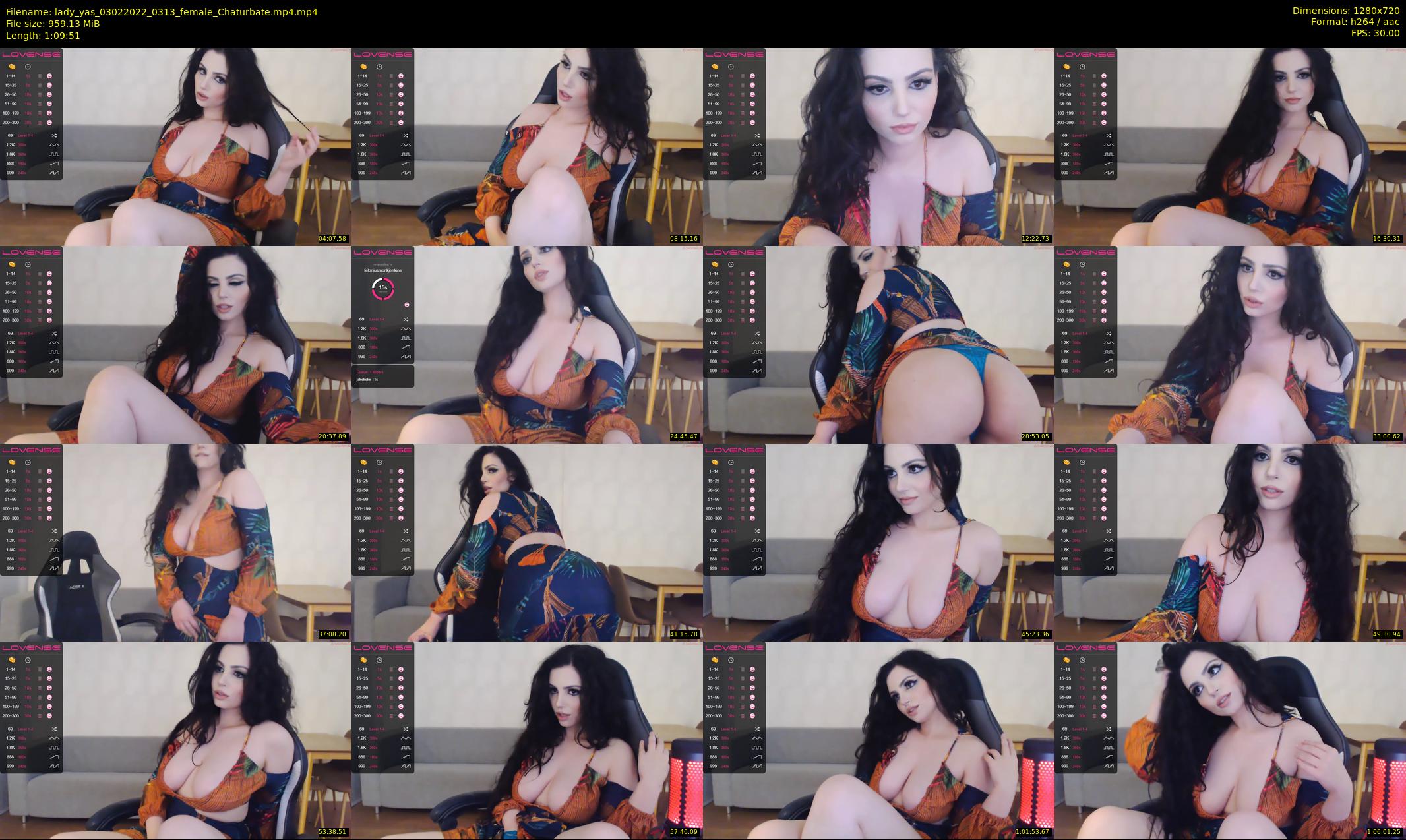 lady_yas — 70 minute Chaturbate female cam show recording, 720p, Feb 3, 2022