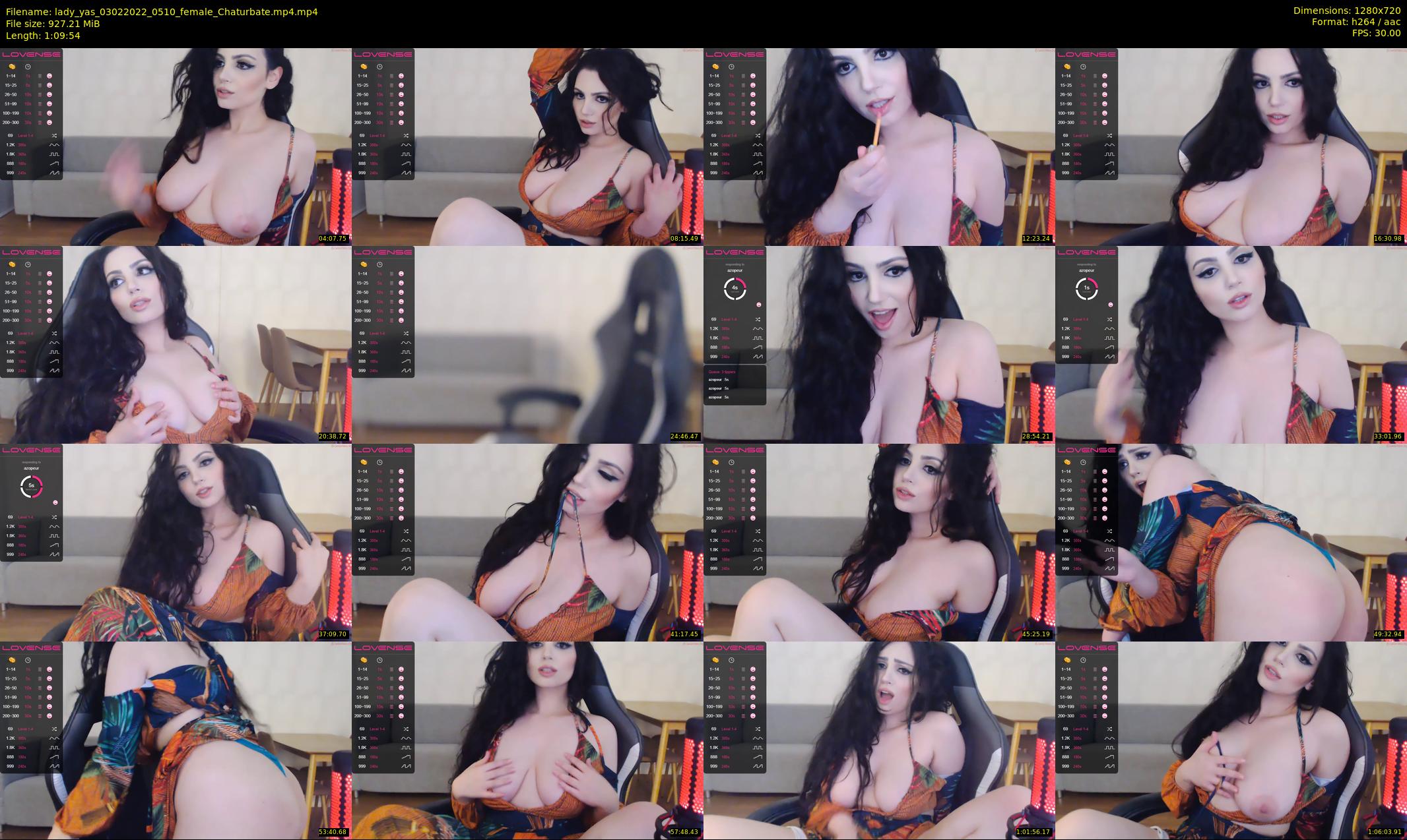 lady_yas — 70 minute Chaturbate female cam show recording, 720p, Feb 3, 2022