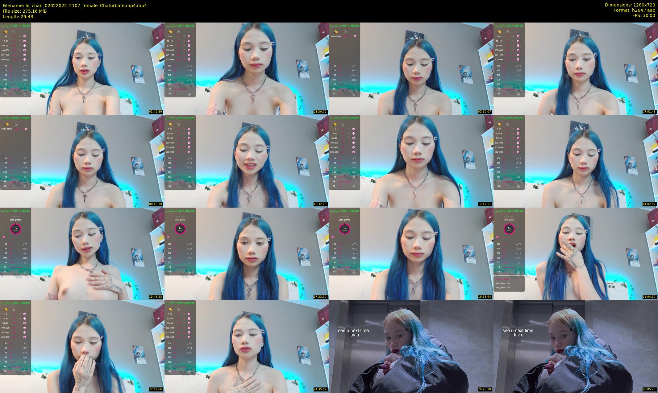 le_chan — 30 minute Chaturbate female cam show recording, 720p, Feb 2, 2022