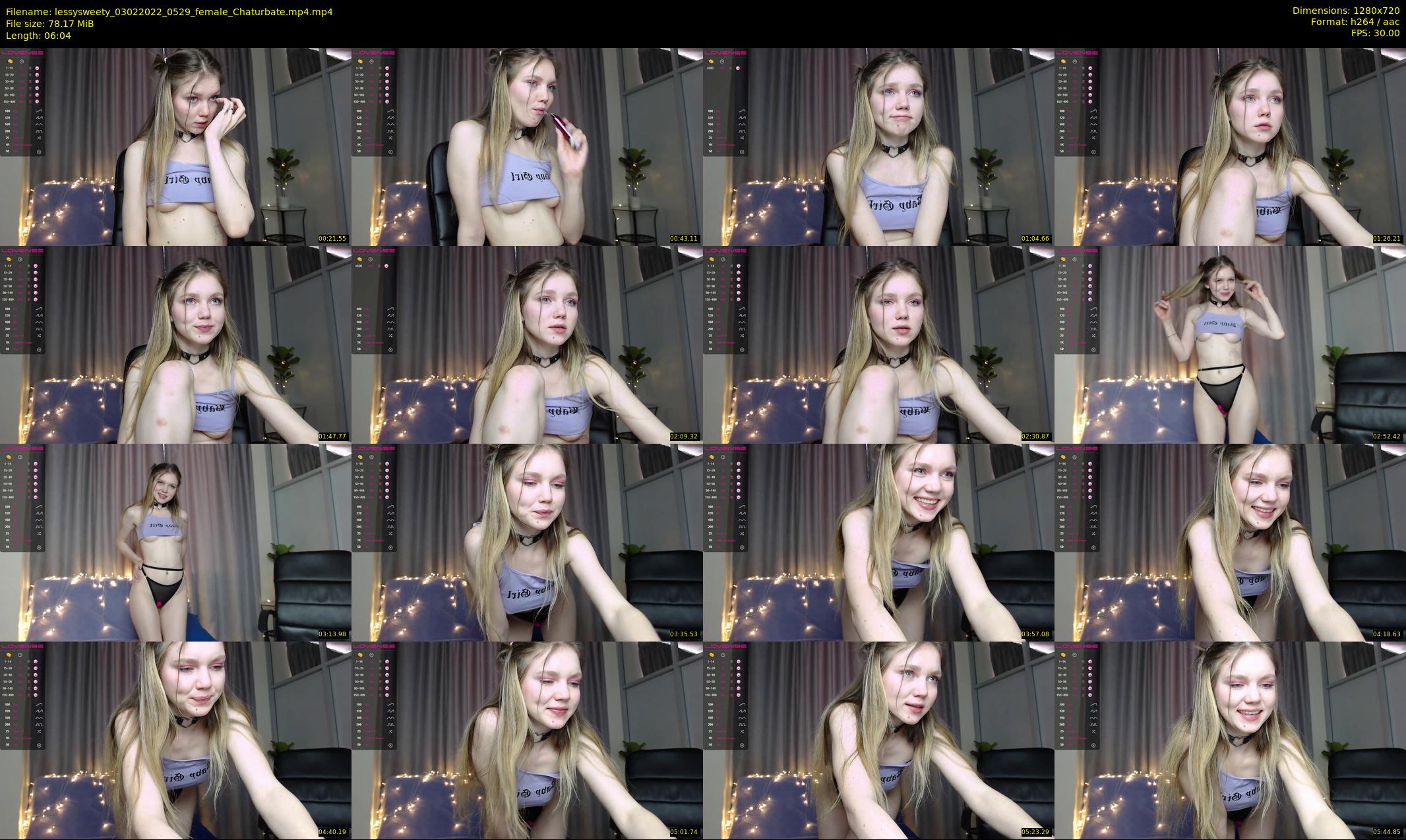 lessysweety — 7 minute Chaturbate female cam show recording, 720p, Feb 3, 2022