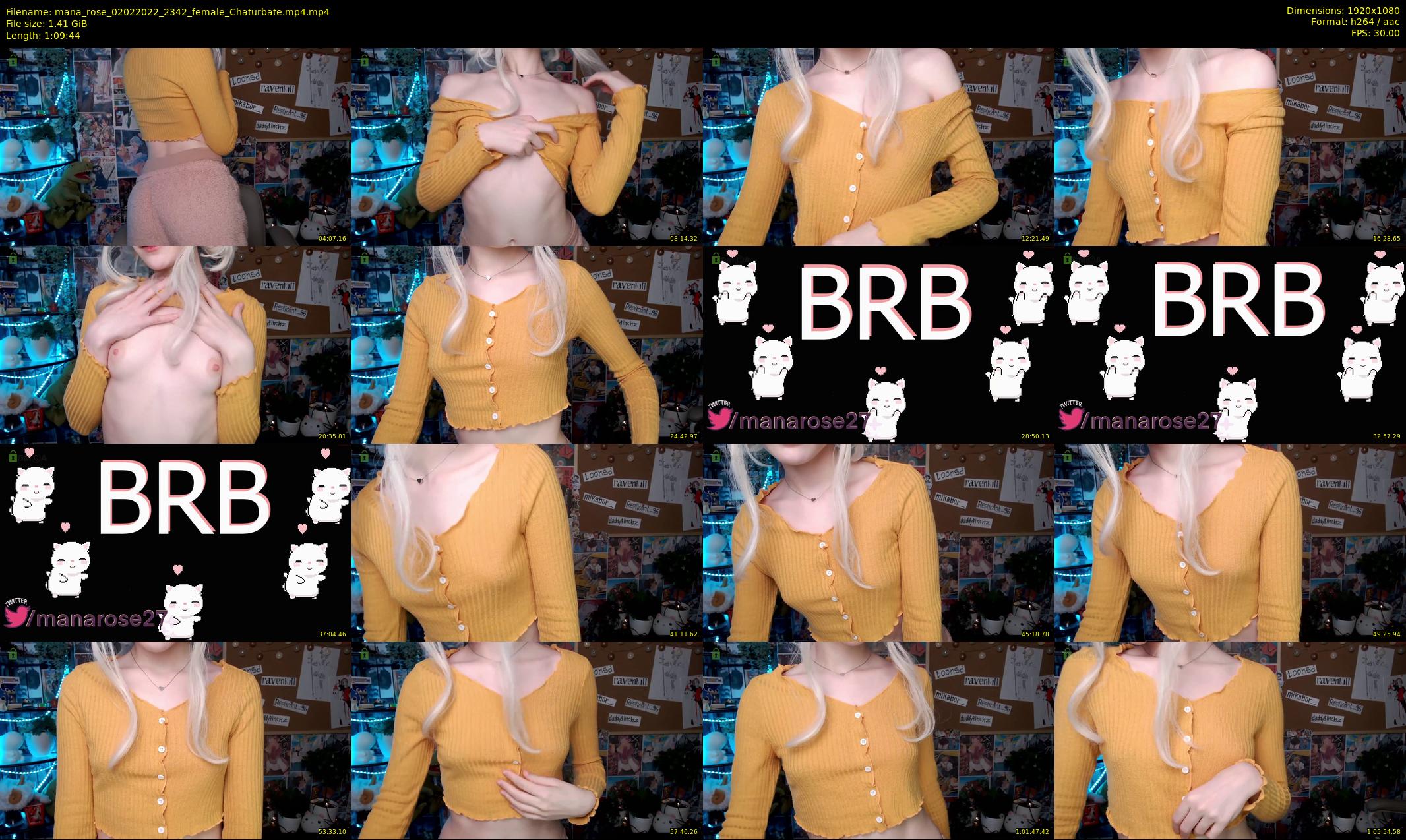 mana_rose — 70 minute Chaturbate female cam show recording, 1080p, Feb 2, 2022
