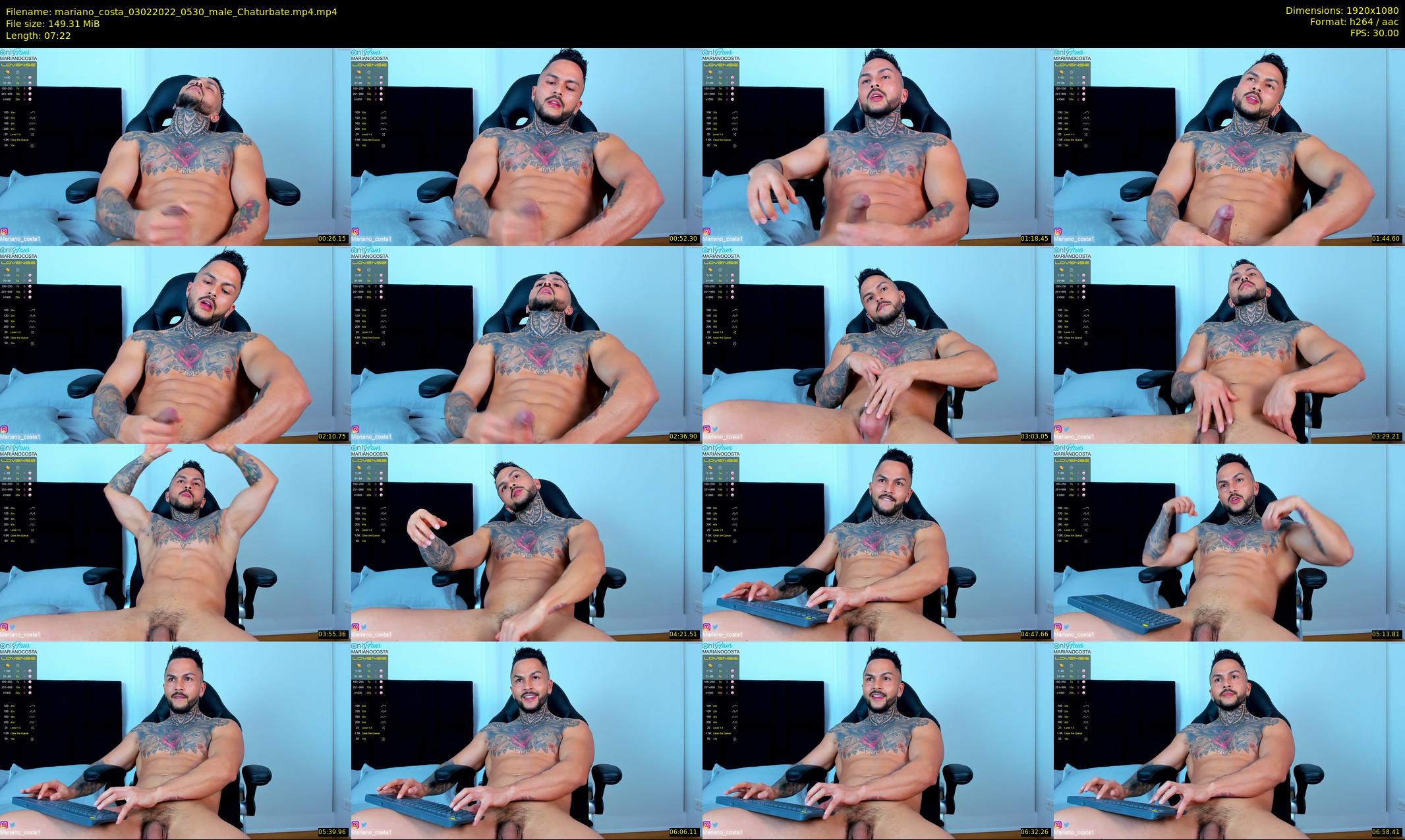 mariano_costa — 8 minute Chaturbate male cam show recording, 1080p, Feb 3, 2022