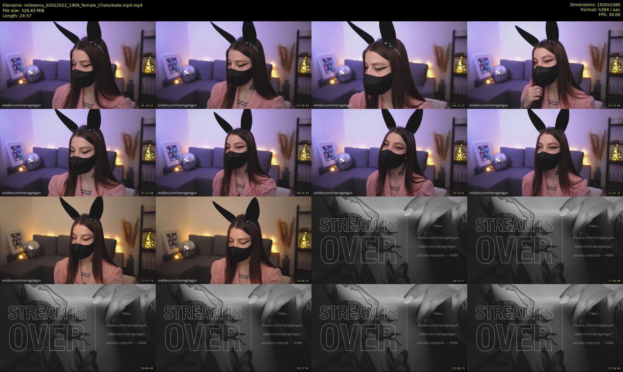 mileeena — 25 minute Chaturbate female cam show recording, 1080p, Feb 2, 2022