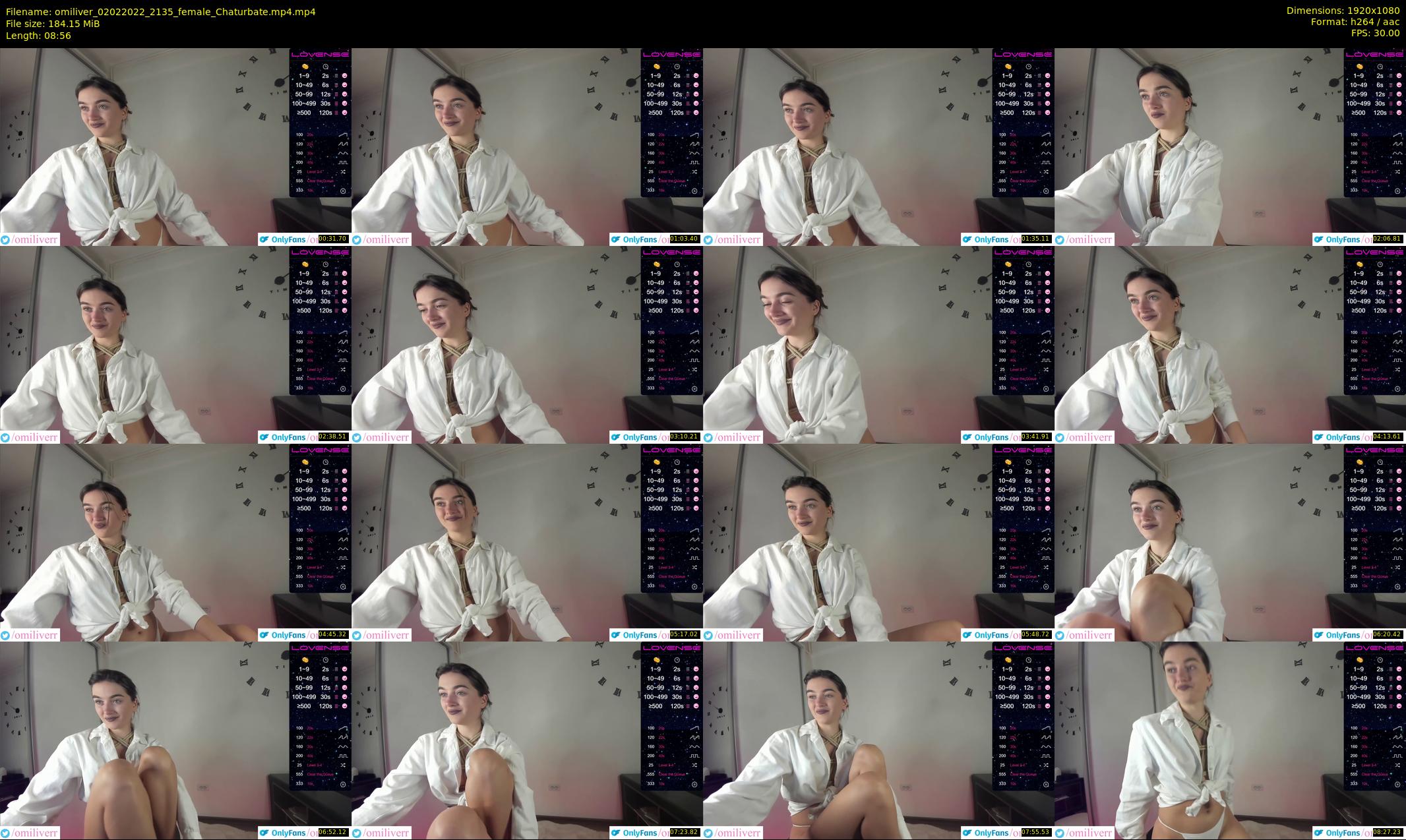 omiliver — 9 minute Chaturbate female cam show recording, 1080p, Feb 2, 2022