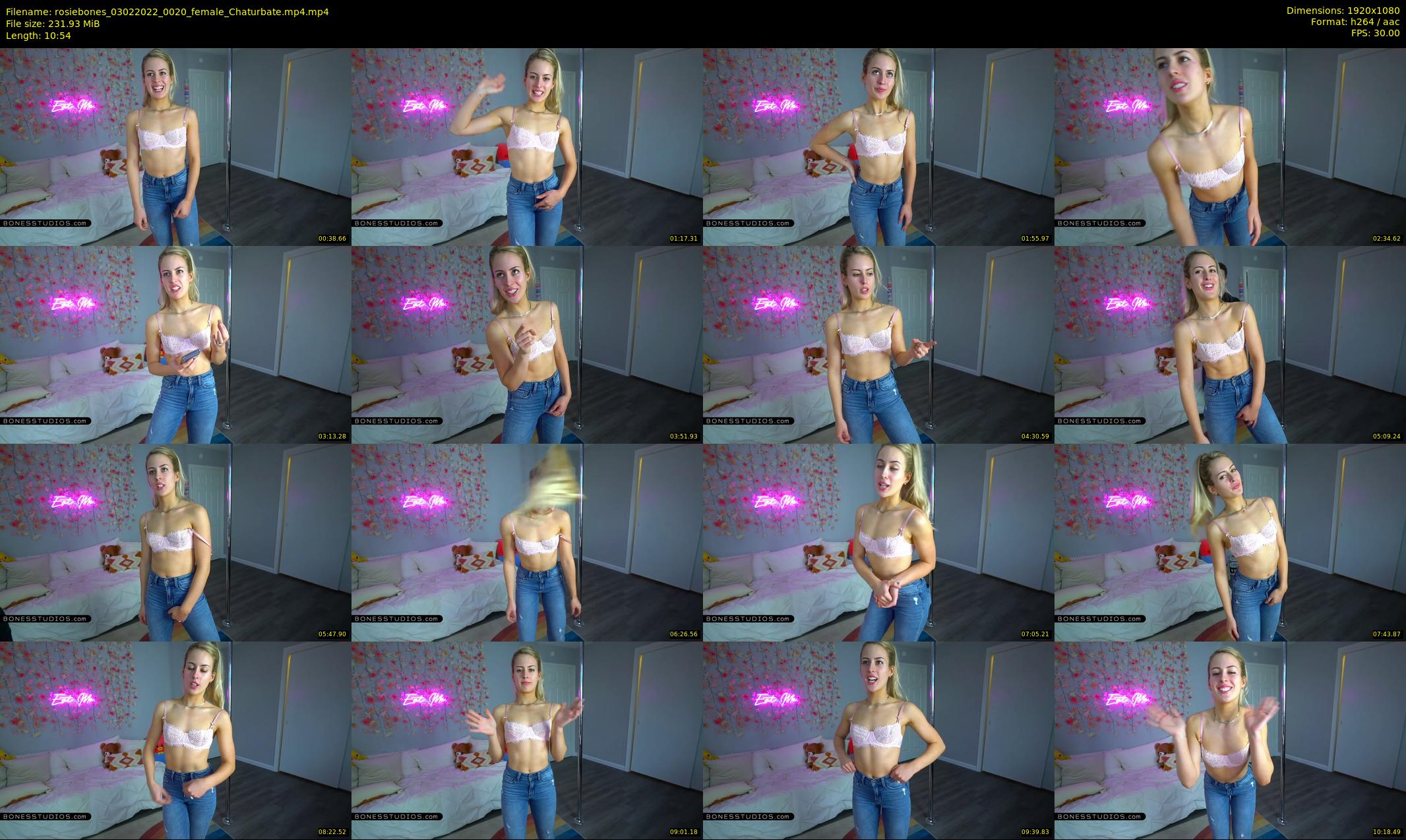 rosiebones — 11 minute Chaturbate female cam show recording, 1080p, Feb 3, 2022