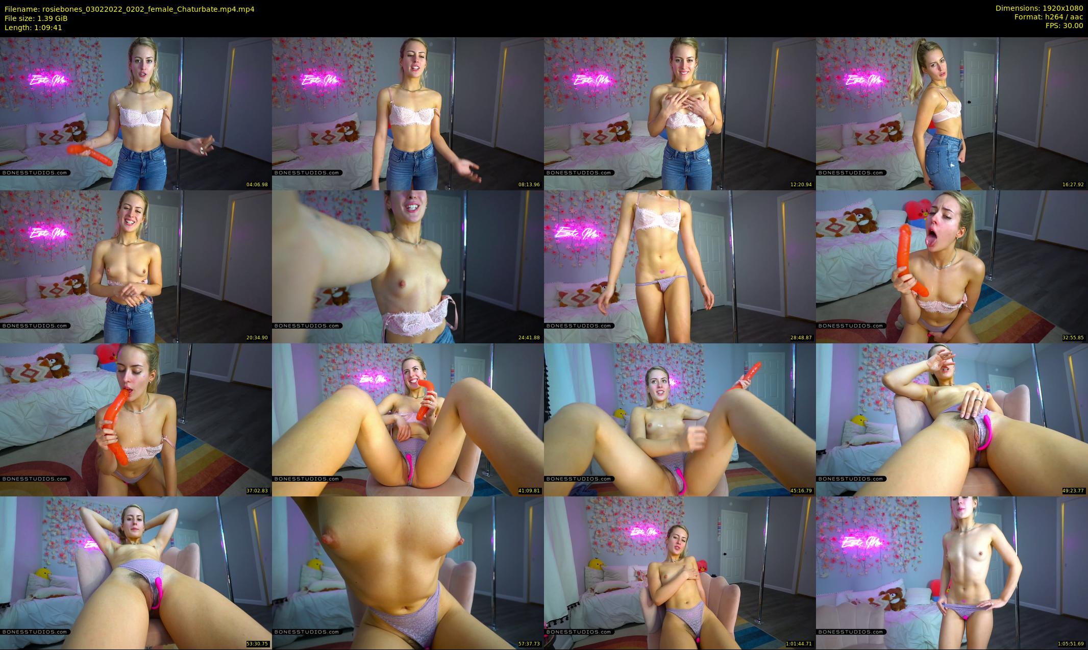 rosiebones — 70 minute Chaturbate female cam show recording, 1080p, Feb 3, 2022