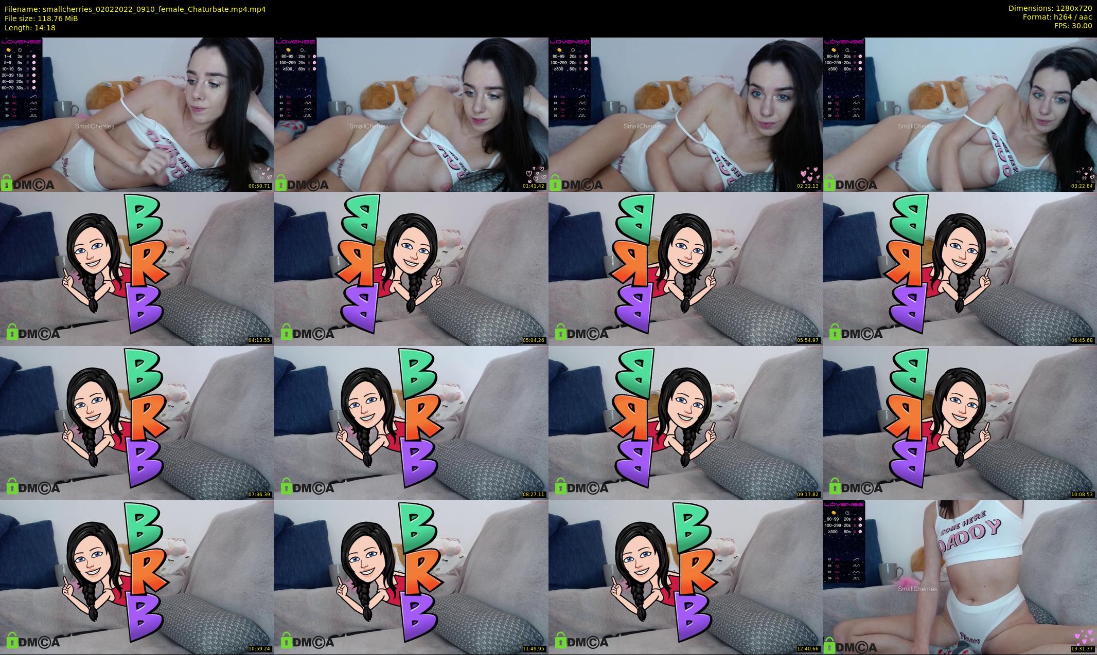 smallcherries — 15 minute Chaturbate female cam show recording, 720p, Feb 2, 2022