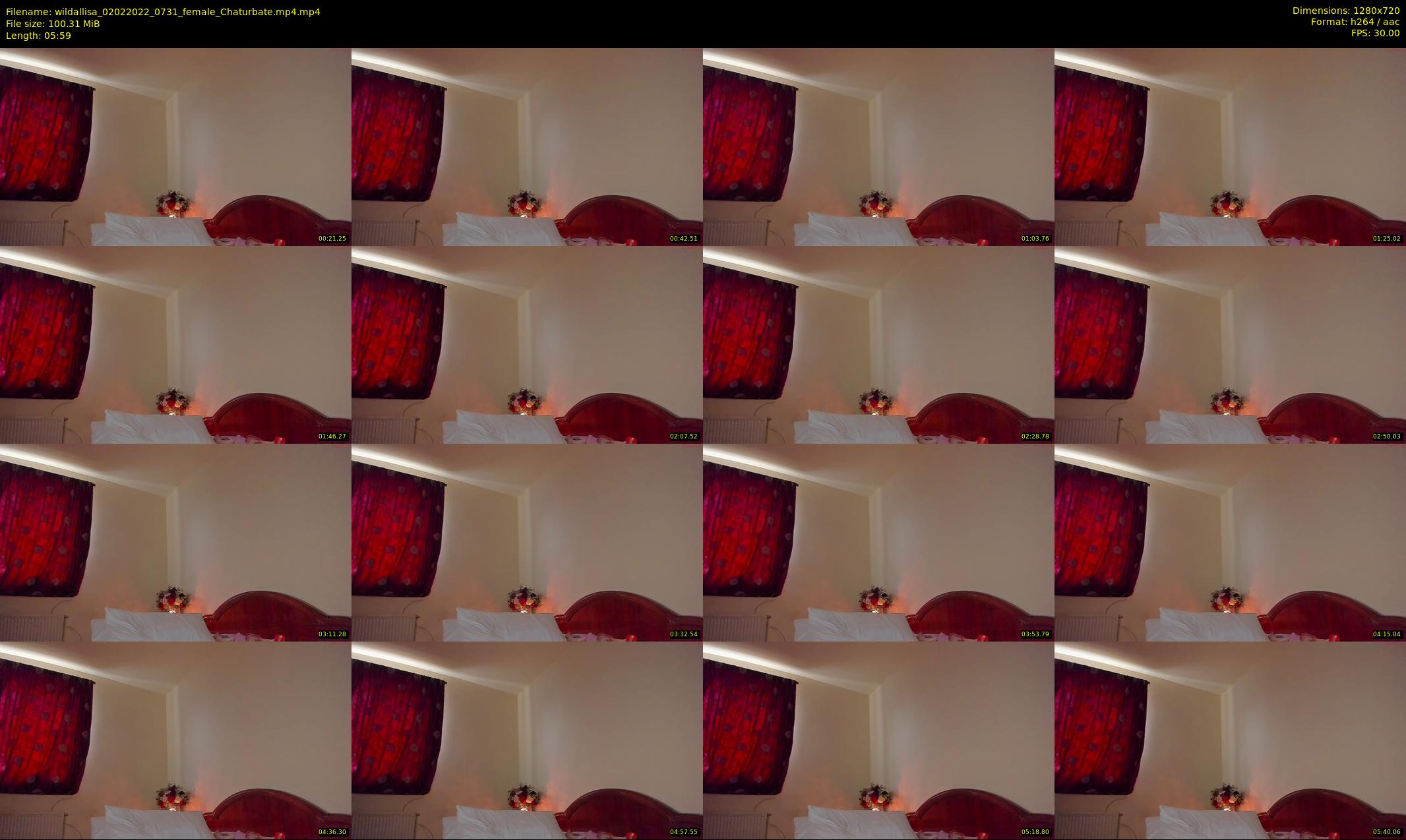 wildallisa — 6 minute Chaturbate female cam show recording, 720p, Feb 2, 2022