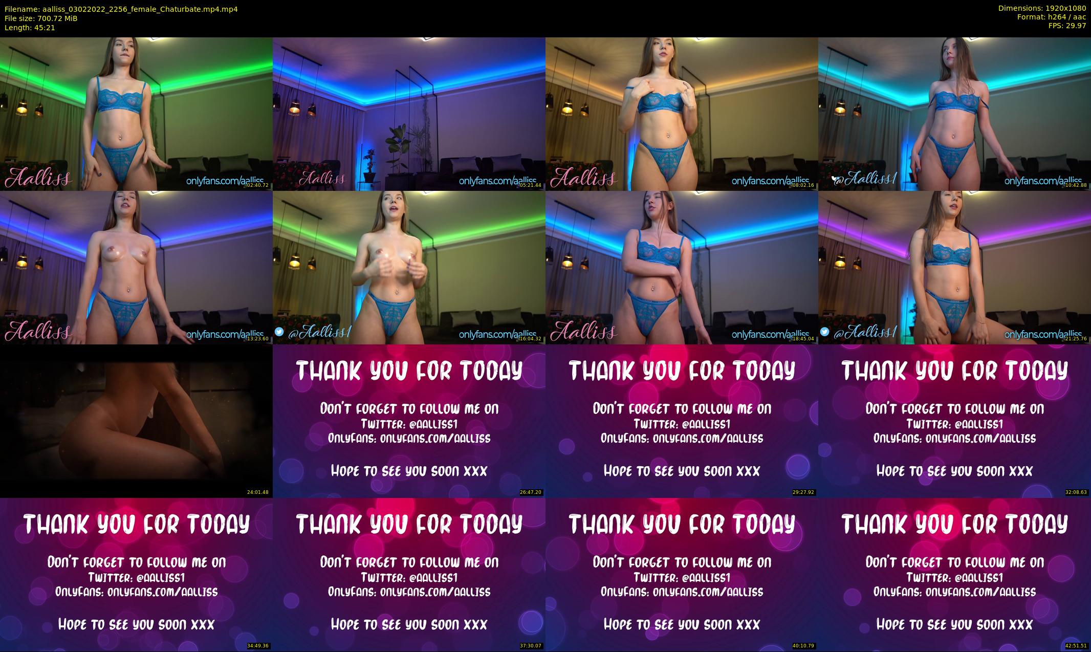 aalliss — 46 minute Chaturbate female cam show recording, 1080p, Feb 3, 2022