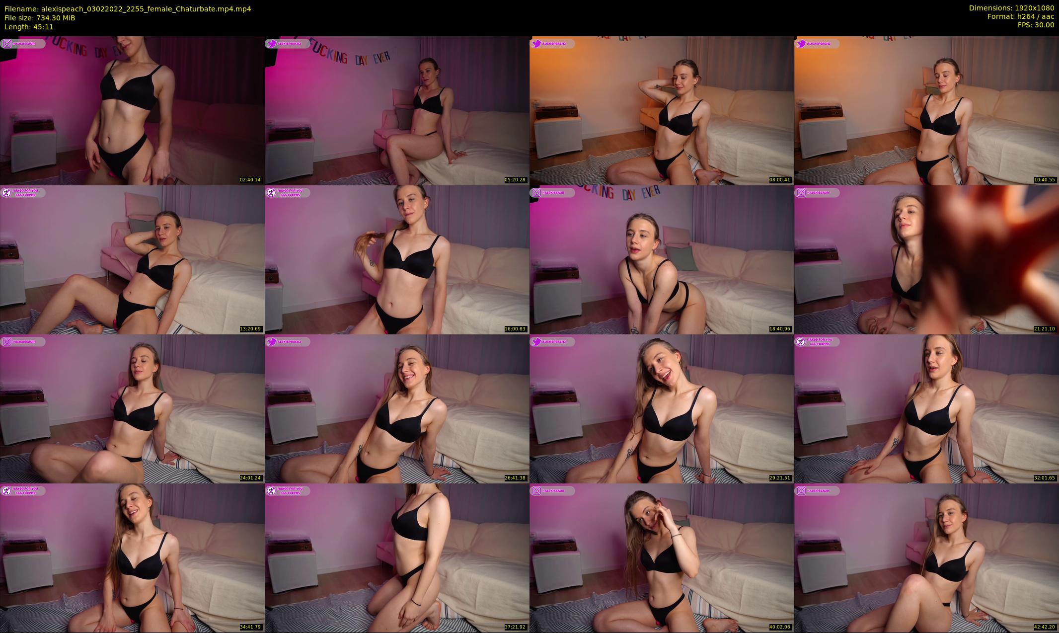alexispeach — 46 minute Chaturbate female cam show recording, 1080p, Feb 3, 2022