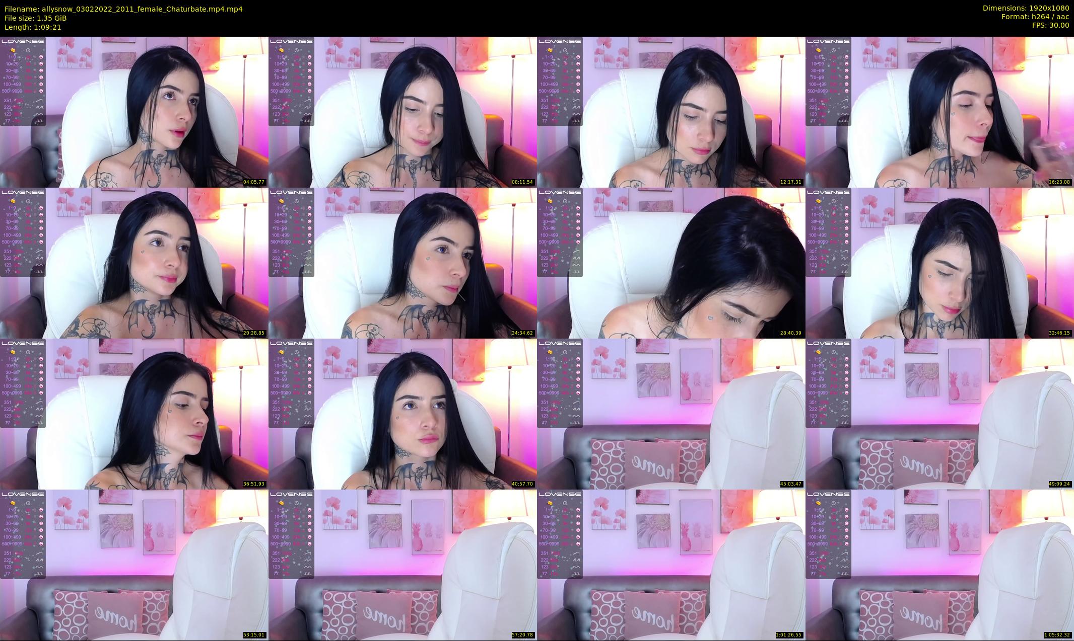 allysnow — 70 minute Chaturbate female cam show recording, 1080p, Feb 3, 2022