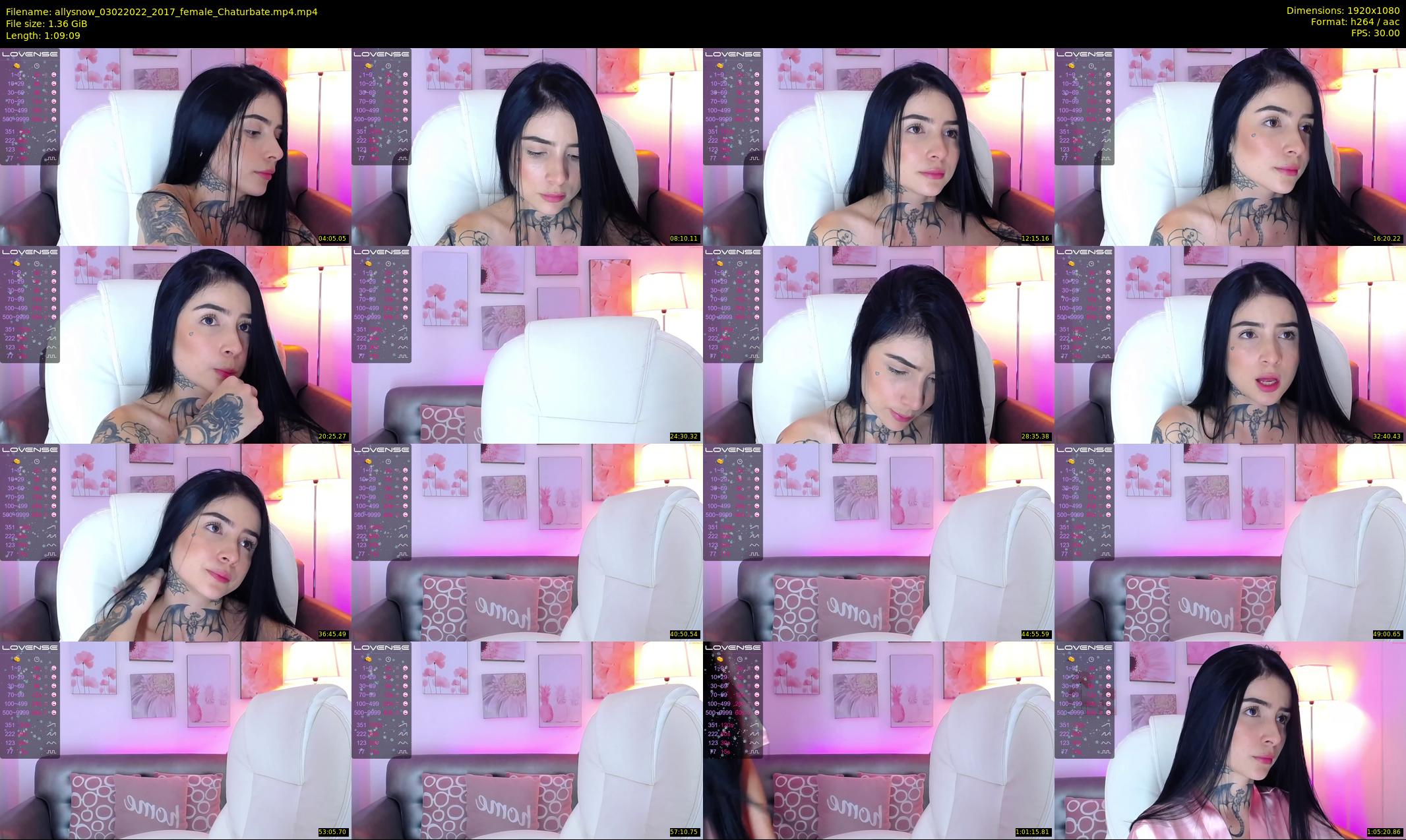 allysnow — 70 minute Chaturbate female cam show recording, 1080p, Feb 3, 2022