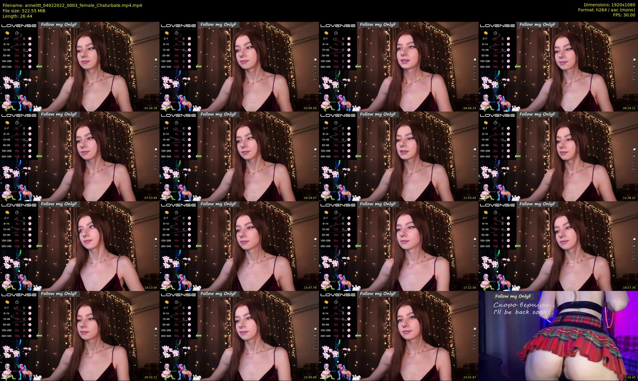 annelitt — 27 minute Chaturbate female cam show recording, 1080p, Feb 4, 2022