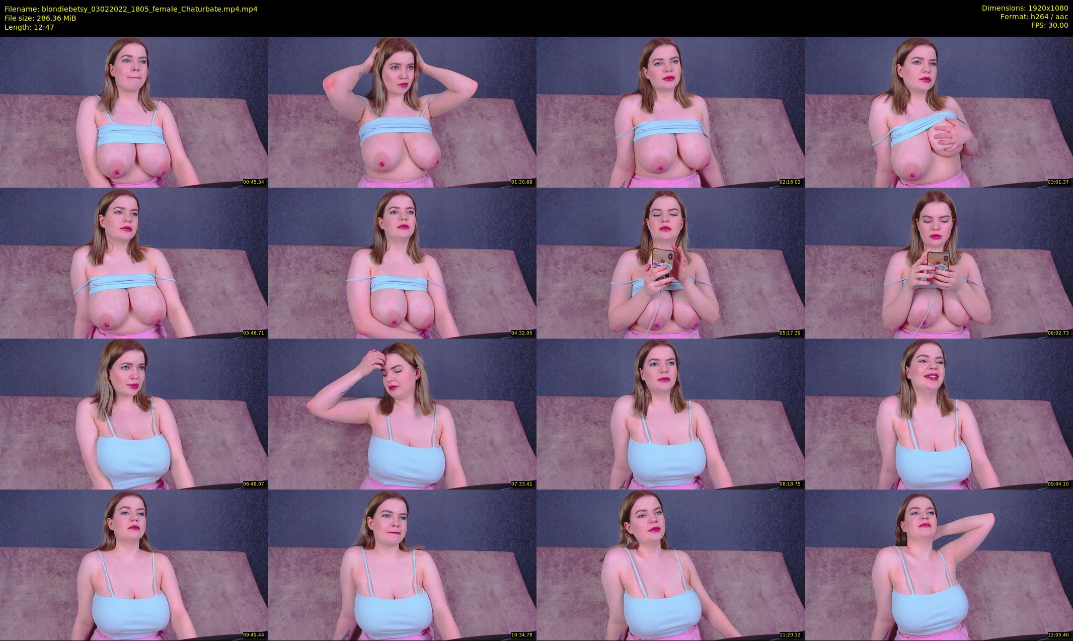 blondiebetsy — 13 minute Chaturbate female cam show recording, 1080p, Feb 3, 2022