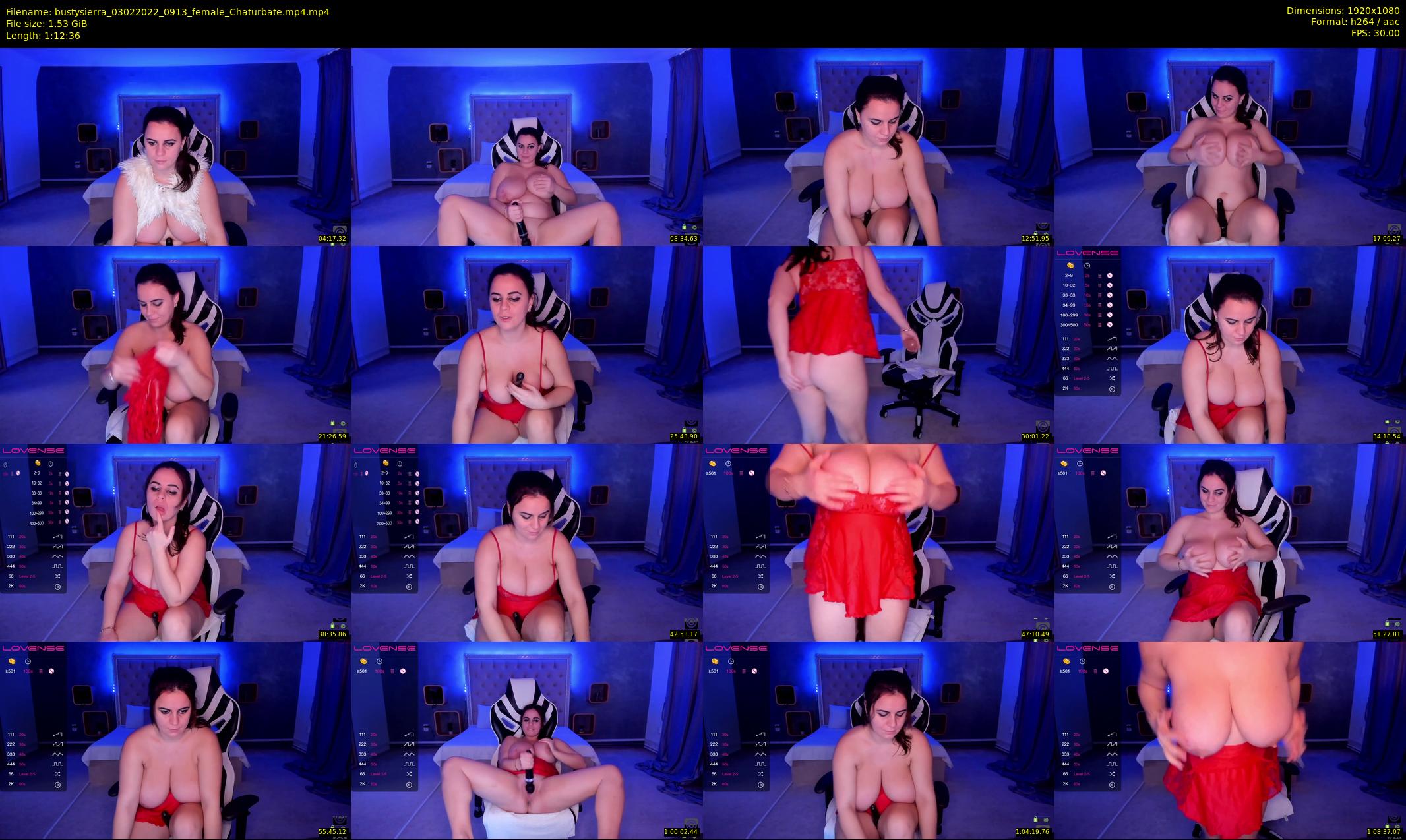 bustysierra — 73 minute Chaturbate female cam show recording, 1080p, Feb 3, 2022