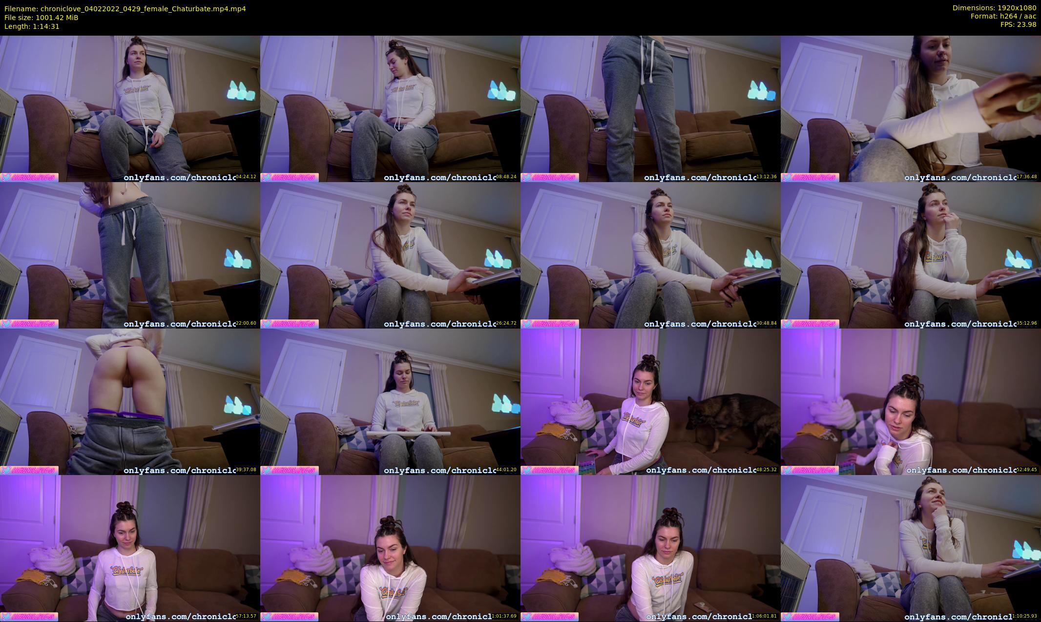 chroniclove — 75 minute Chaturbate female cam show recording, 1080p, Feb 4, 2022