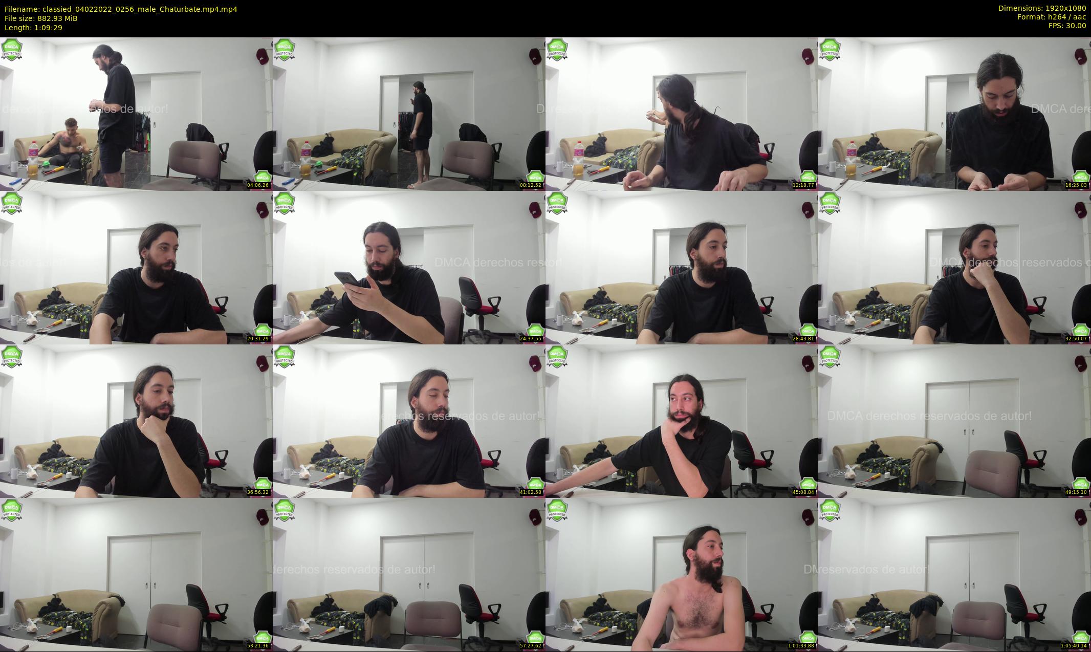 classied — 70 minute Chaturbate male cam show recording, 1080p, Feb 4, 2022