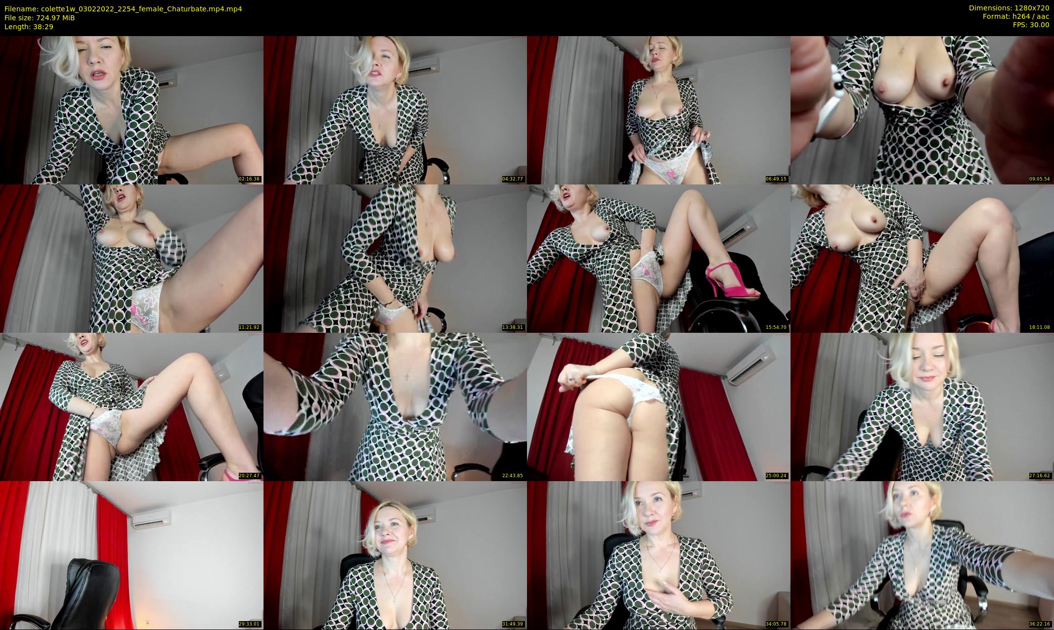 colette1w — 39 minute Chaturbate female cam show recording, 720p, Feb 3, 2022