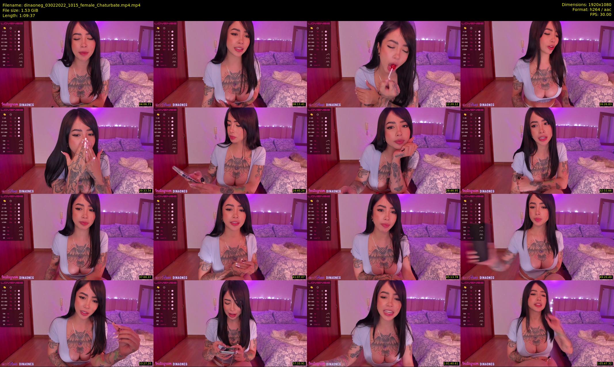 dinaoneg — 70 minute Chaturbate female cam show recording, 1080p, Feb 3, 2022