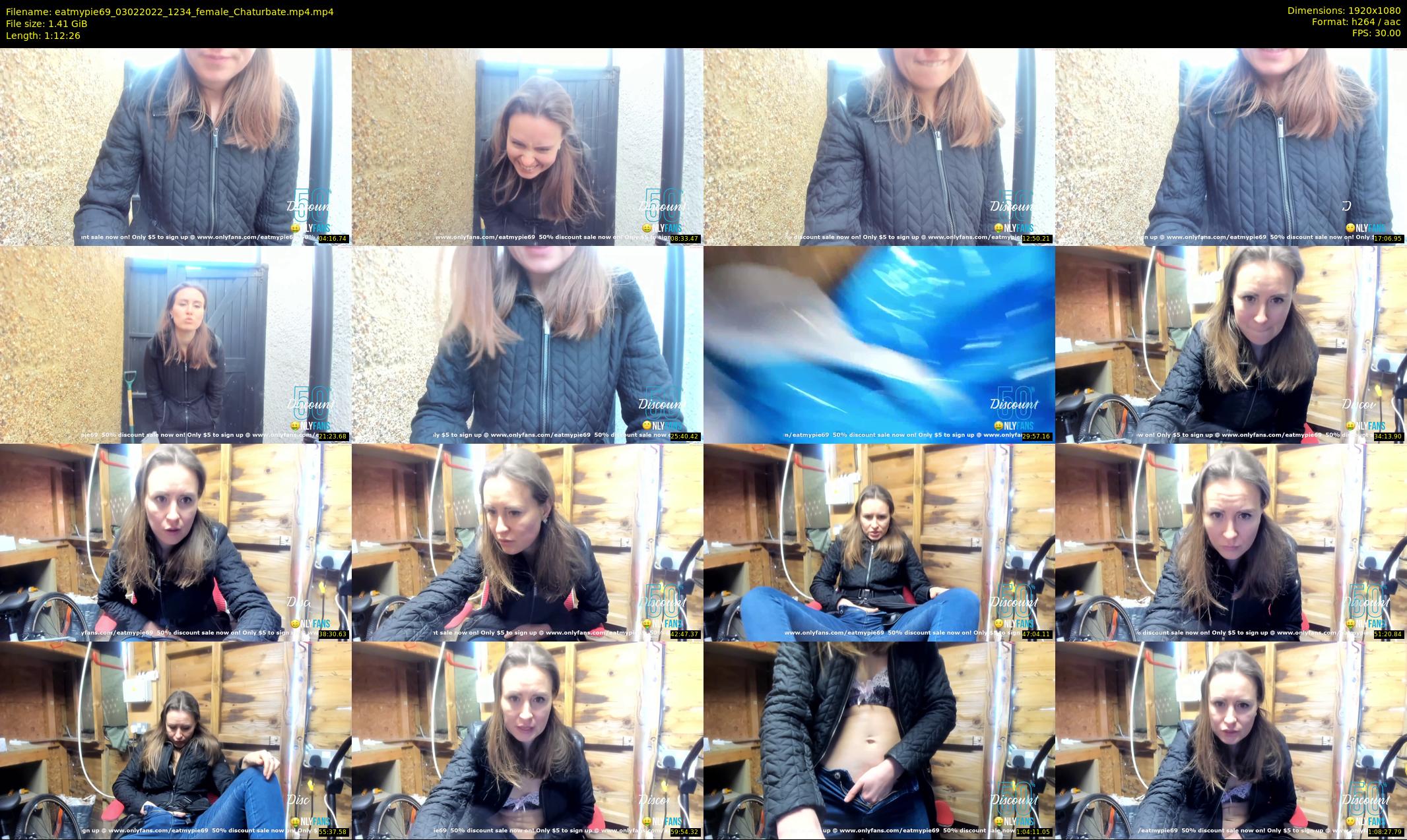 eatmypie69 — 73 minute Chaturbate female cam show recording, 1080p, Feb 3, 2022