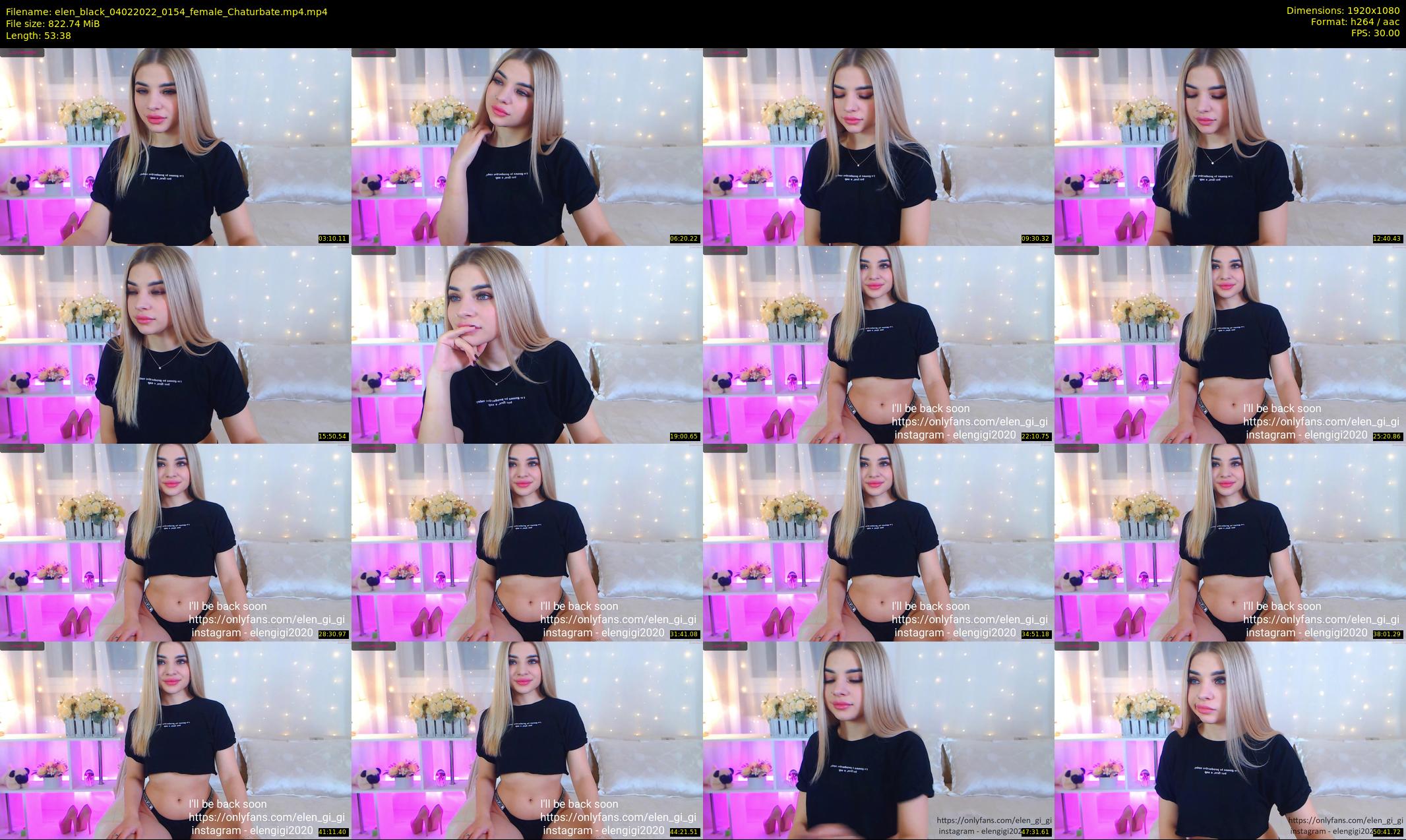 elen_black — 54 minute Chaturbate female cam show recording, 1080p, Feb 4, 2022