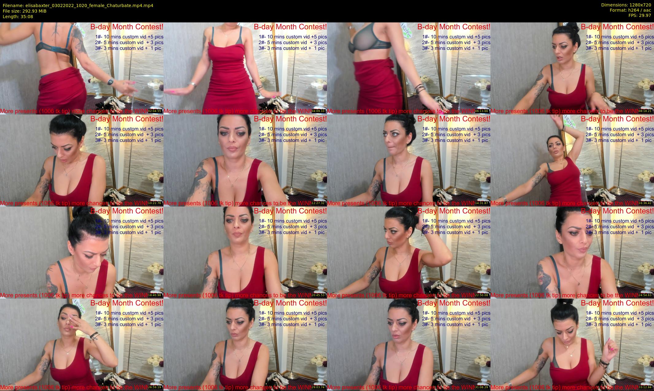 elisabaxter — 36 minute Chaturbate female cam show recording, 720p, Feb 3, 2022