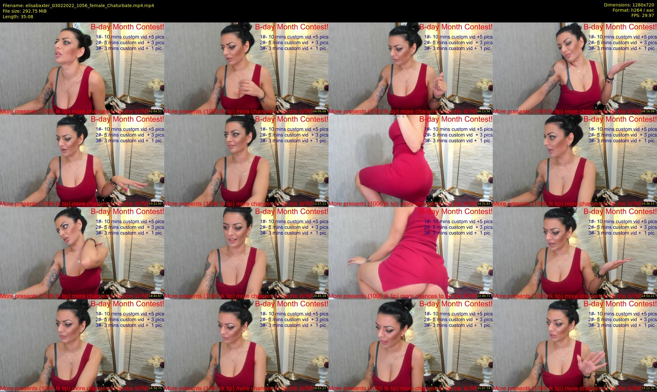 elisabaxter — 36 minute Chaturbate female cam show recording, 720p, Feb 3, 2022