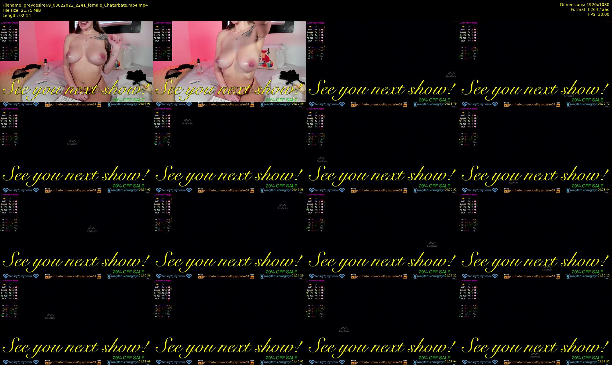 greydesire69 — 3 minute Chaturbate female cam show recording, 1080p, Feb 3, 2022
