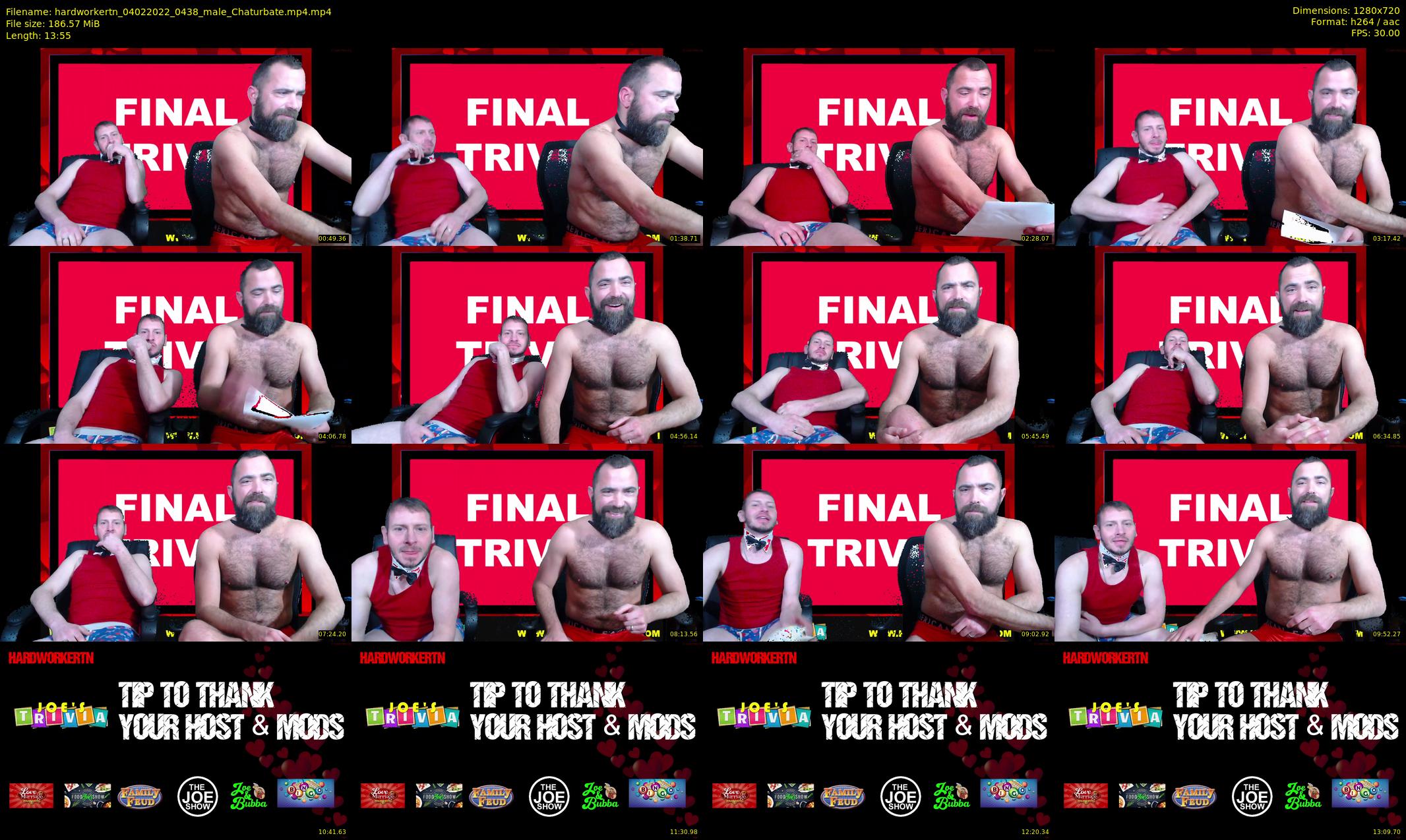 hardworkertn — 14 minute Chaturbate male cam show recording, 720p, Feb 4, 2022