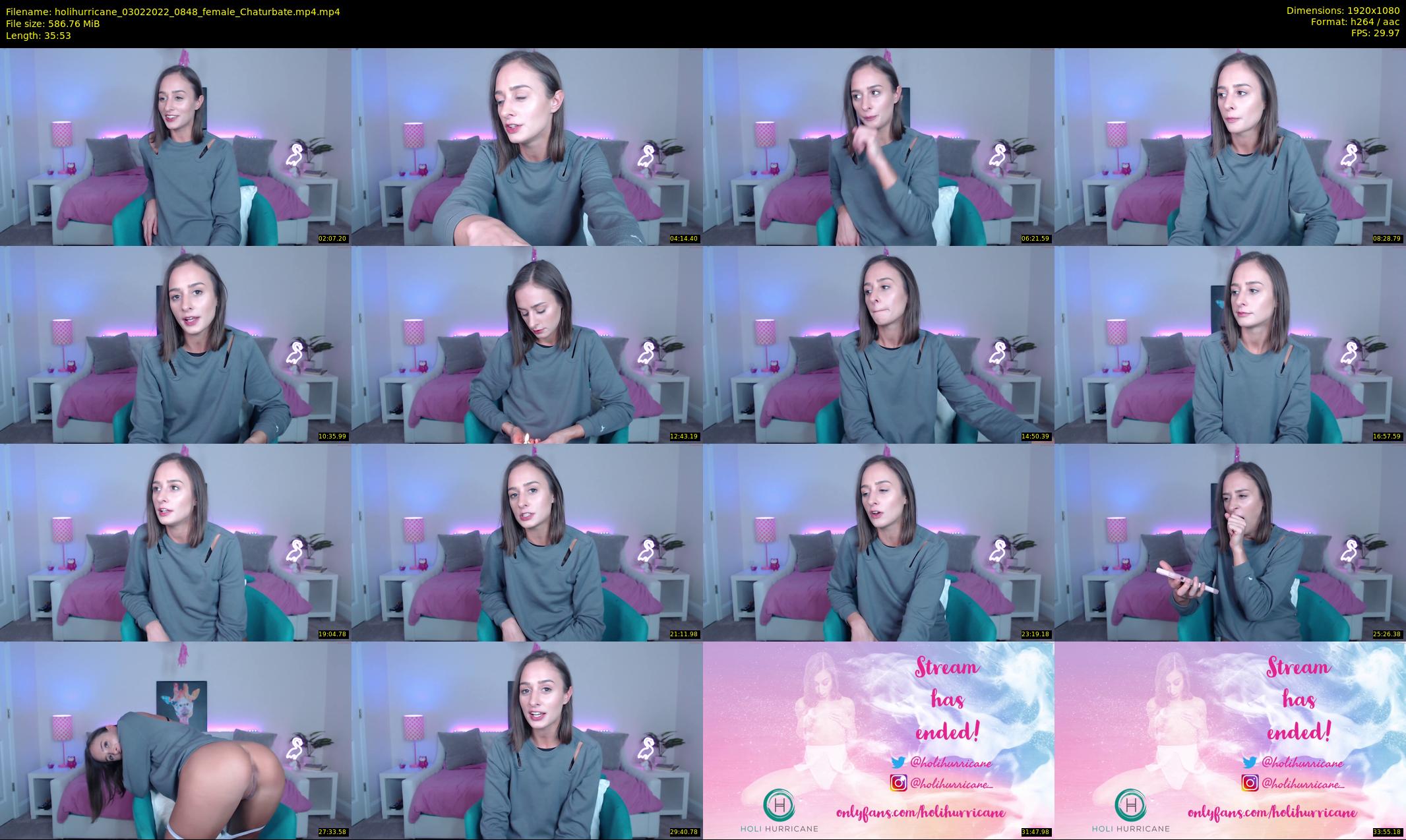 holihurricane — 36 minute Chaturbate female cam show recording, 1080p, Feb 3, 2022