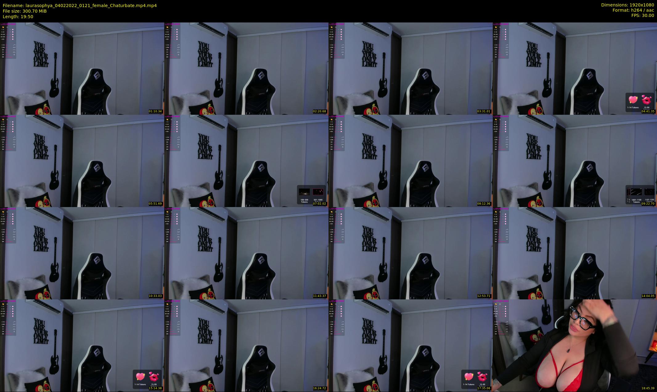 laurasophya — 20 minute Chaturbate female cam show recording, 1080p, Feb 4, 2022