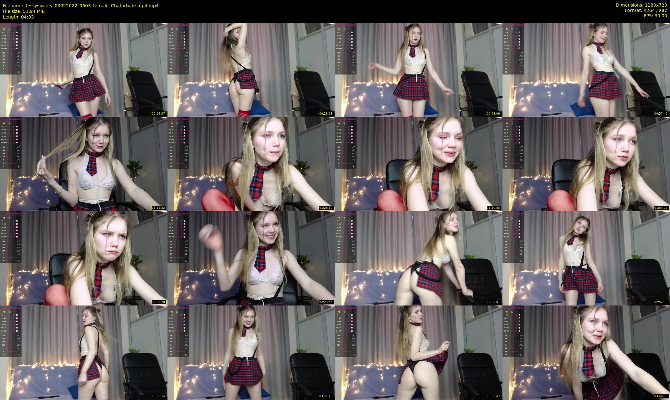 lessysweety — 5 minute Chaturbate female cam show recording, 720p, Feb 3, 2022