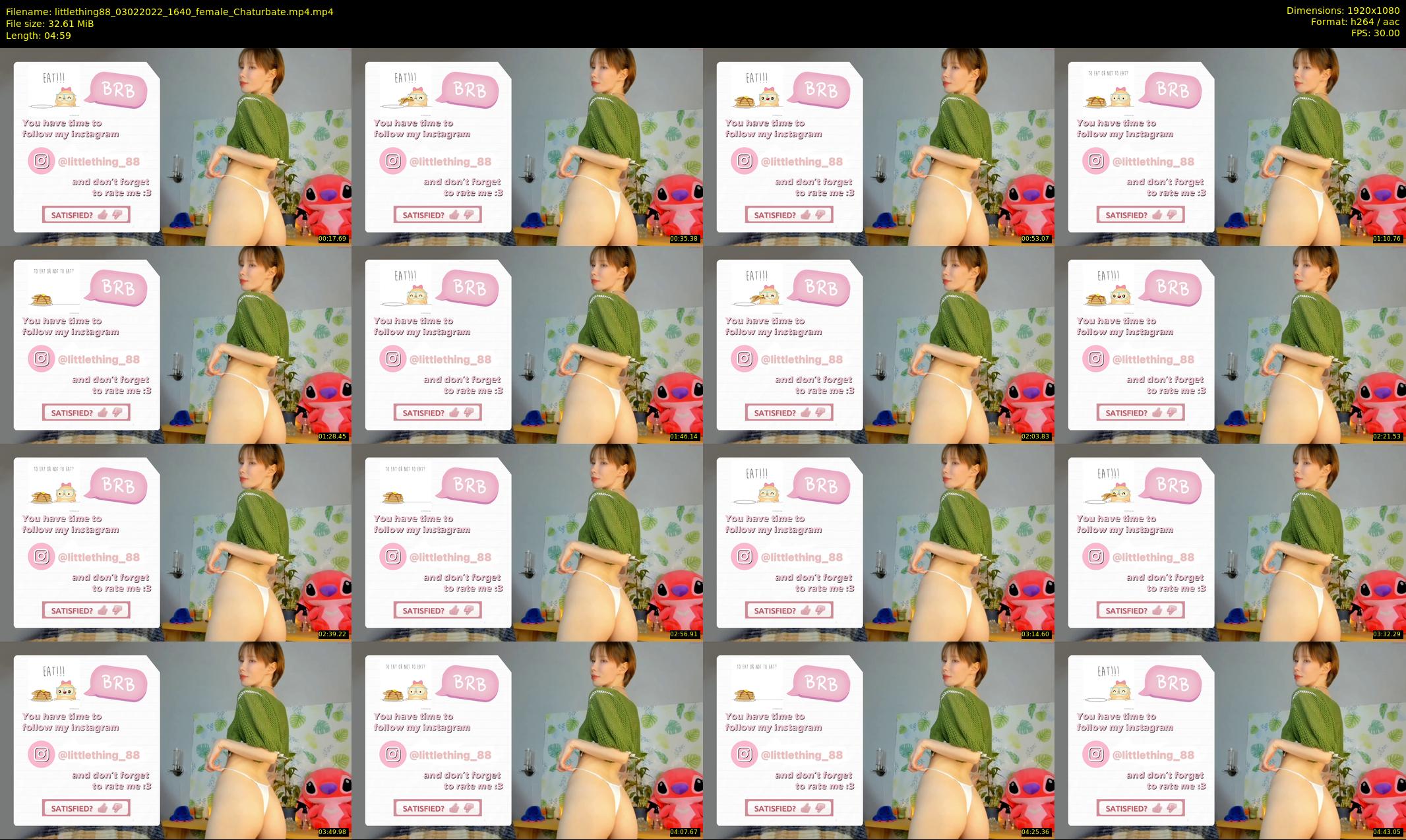 littlething88 — 5 minute Chaturbate female cam show recording, 1080p, Feb 3, 2022