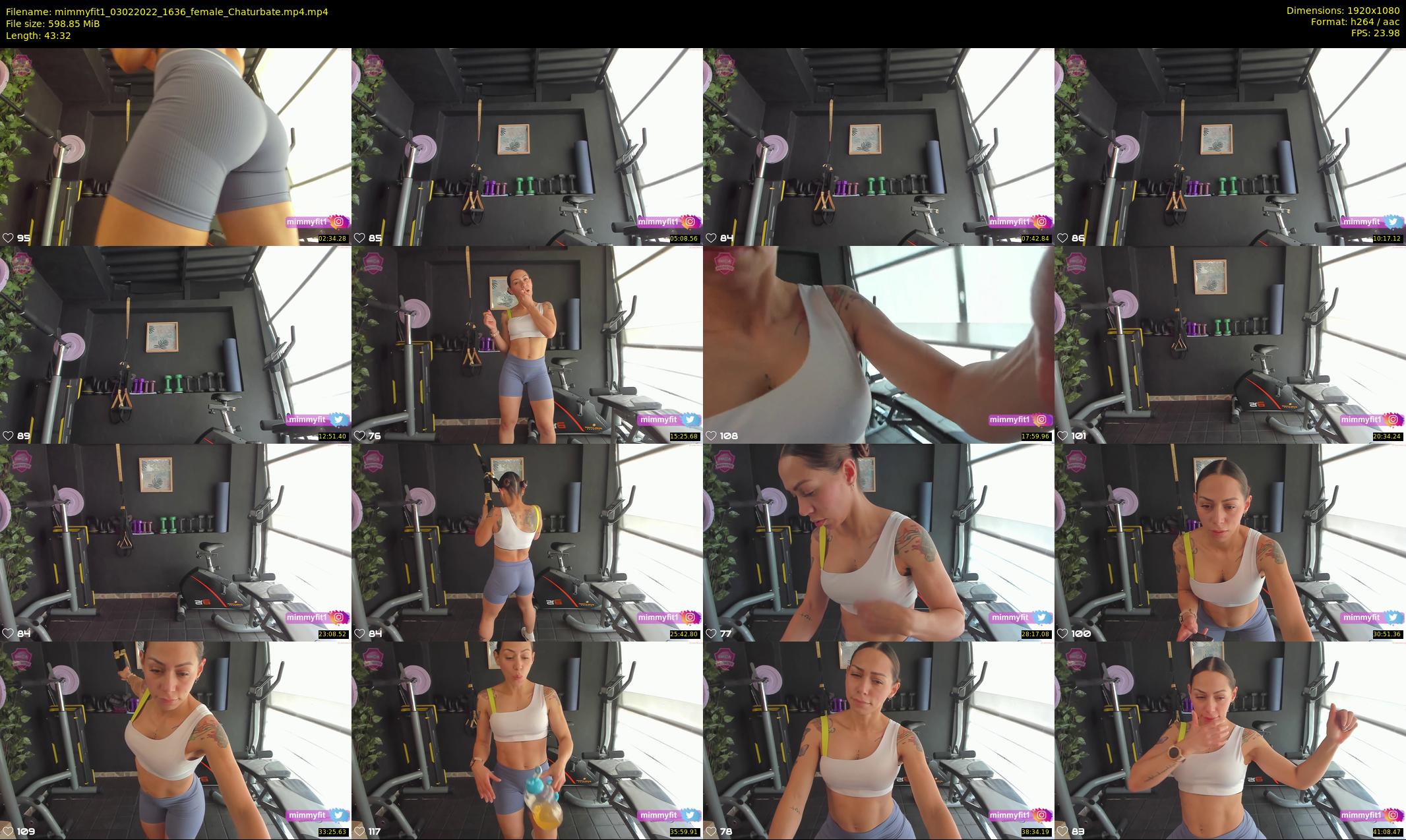 mimmyfit1 — 44 minute Chaturbate female cam show recording, 1080p, Feb 3, 2022