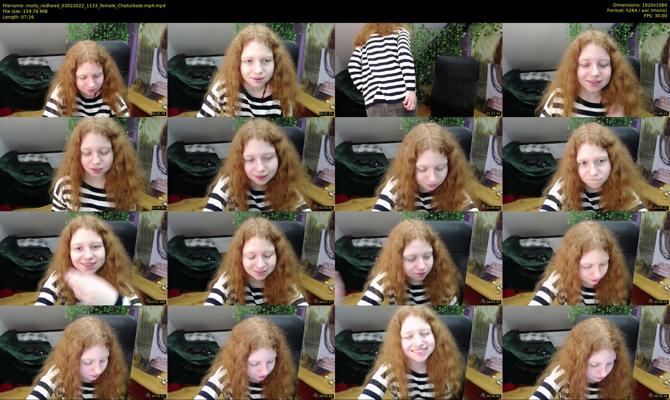 molly_redhead — 8 minute Chaturbate female cam show recording, 1080p, Feb 3, 2022