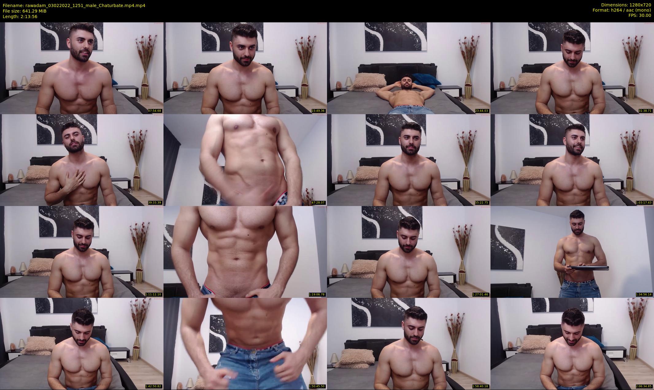 rawadam — 134 minute Chaturbate male cam show recording, 720p, Feb 3, 2022
