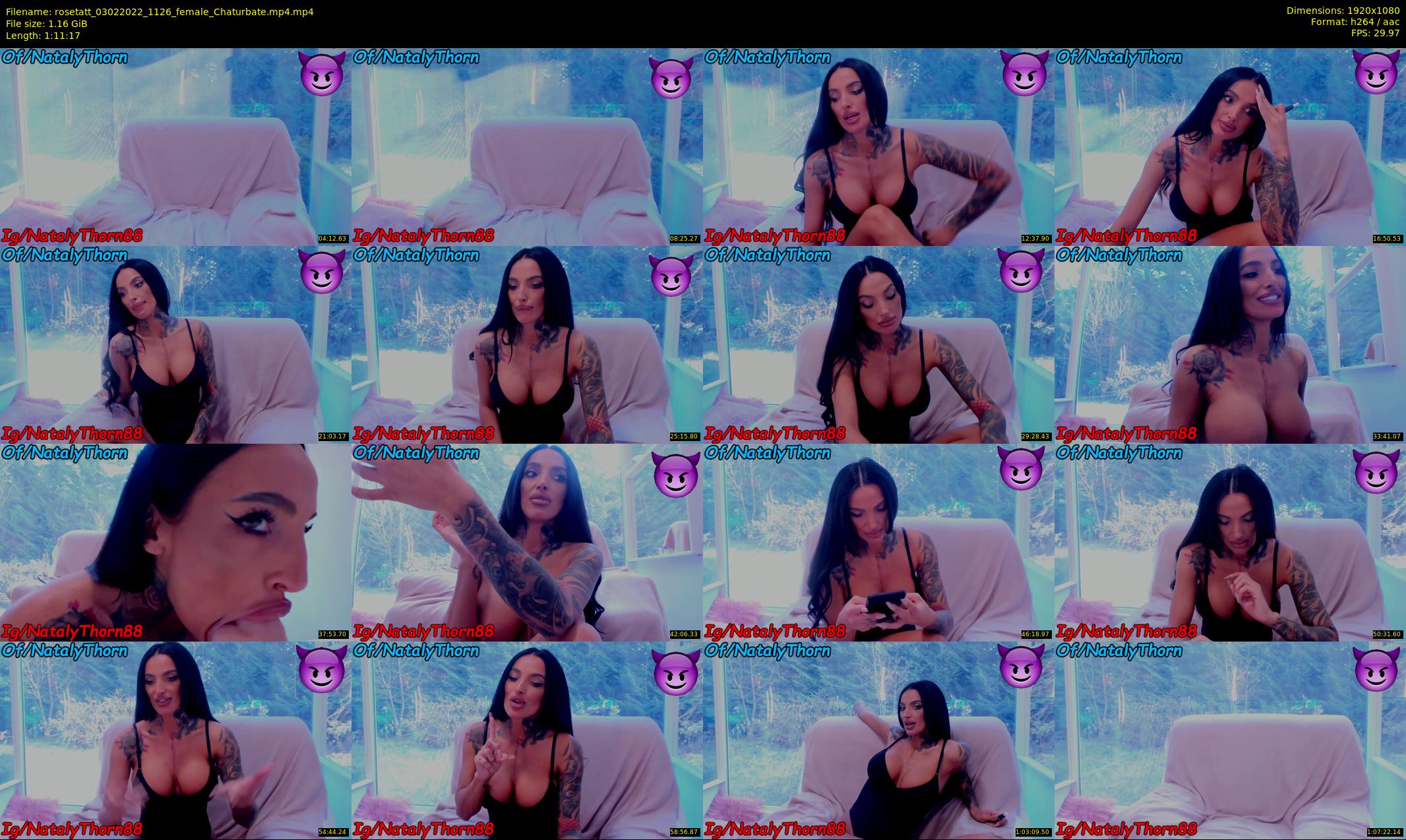 rosetatt — 72 minute Chaturbate female cam show recording, 1080p, Feb 3, 2022