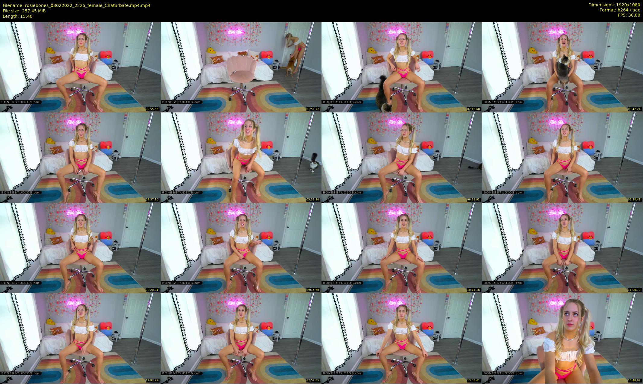 rosiebones — 16 minute Chaturbate female cam show recording, 1080p, Feb 3, 2022