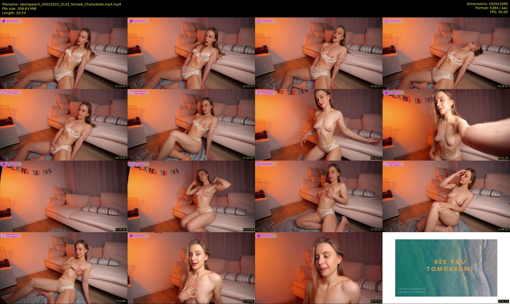 alexispeach — 21 minute Chaturbate female cam show recording, 1080p, Feb 5, 2022