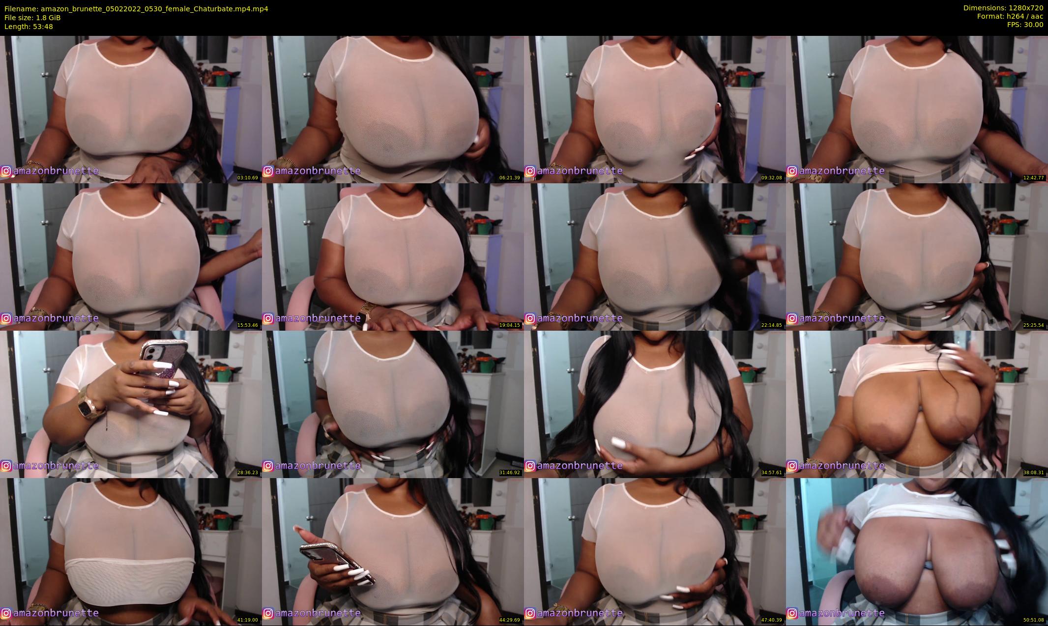 amazon_brunette — 54 minute Chaturbate female cam show recording, 720p, Feb 5, 2022