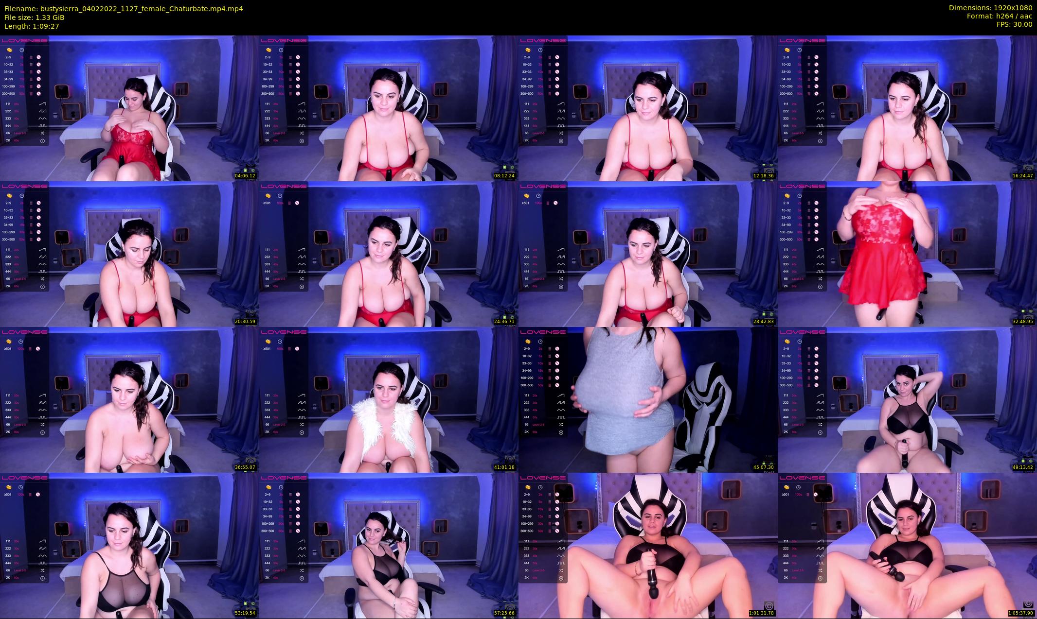 bustysierra — 70 minute Chaturbate female cam show recording, 1080p, Feb 4, 2022
