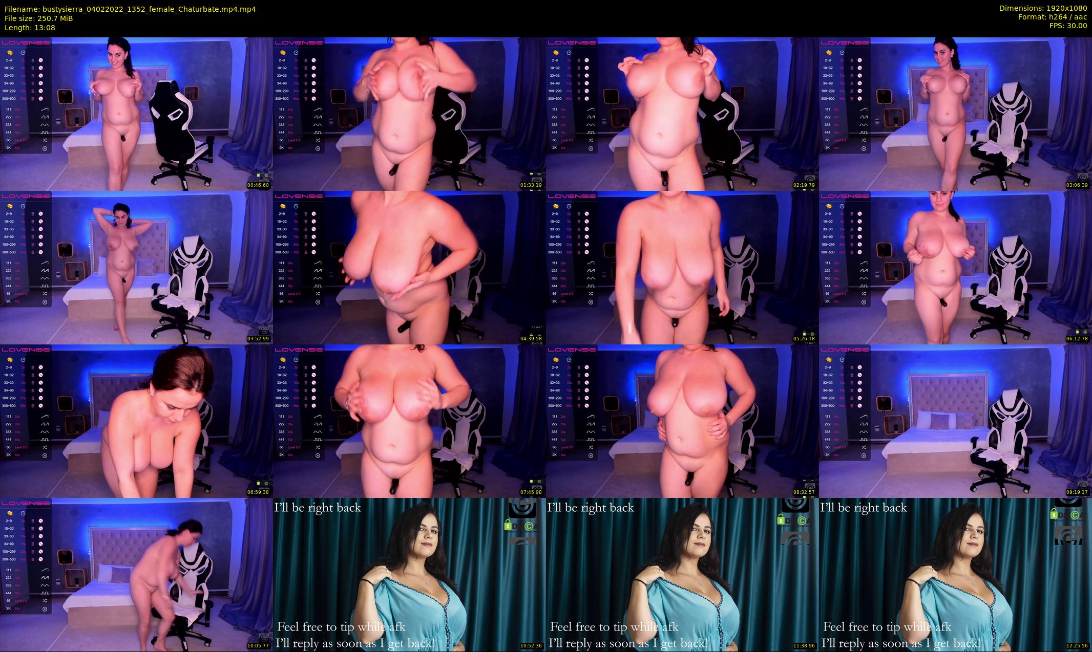 bustysierra — 14 minute Chaturbate female cam show recording, 1080p, Feb 4, 2022