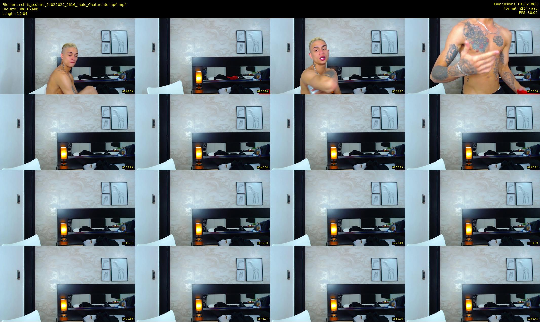 chris_scolaro — 20 minute Chaturbate male cam show recording, 1080p, Feb 4, 2022