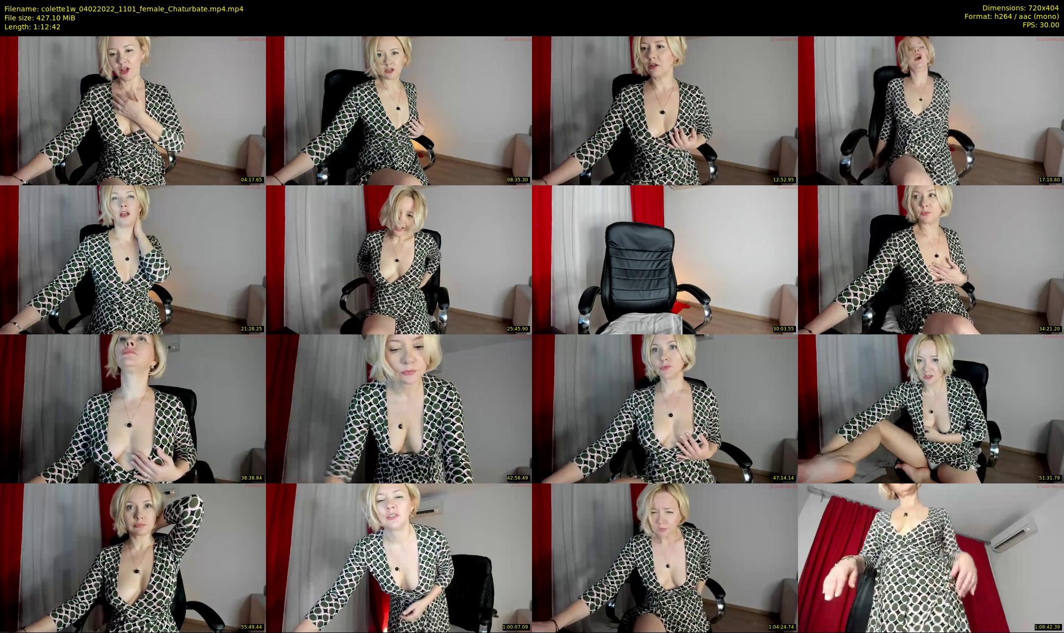 colette1w — 73 minute Chaturbate female cam show recording, 360p, Feb 4, 2022