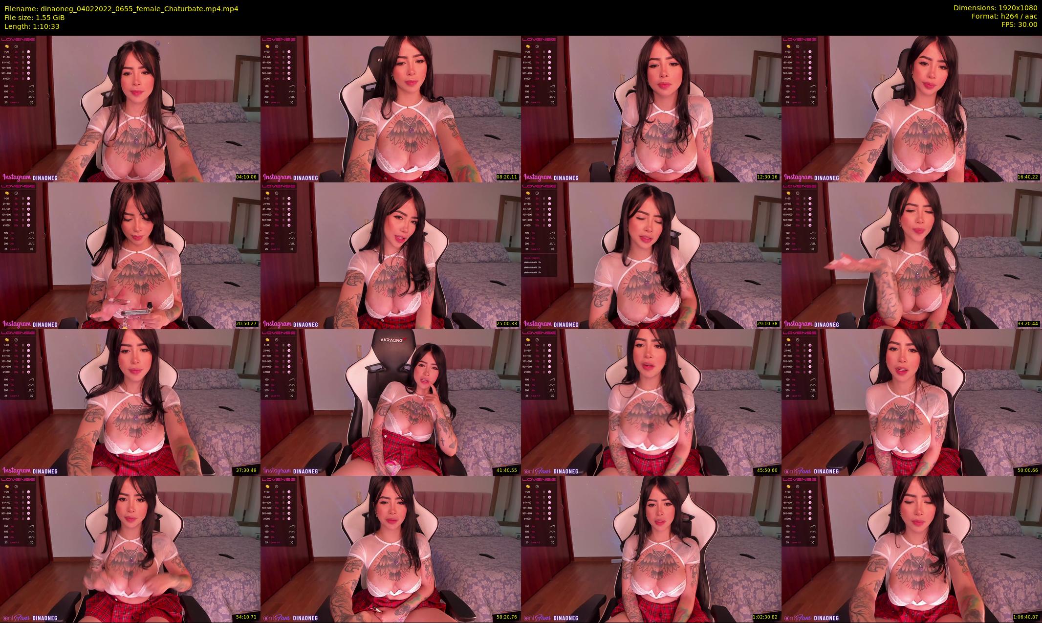 dinaoneg — 71 minute Chaturbate female cam show recording, 1080p, Feb 4, 2022