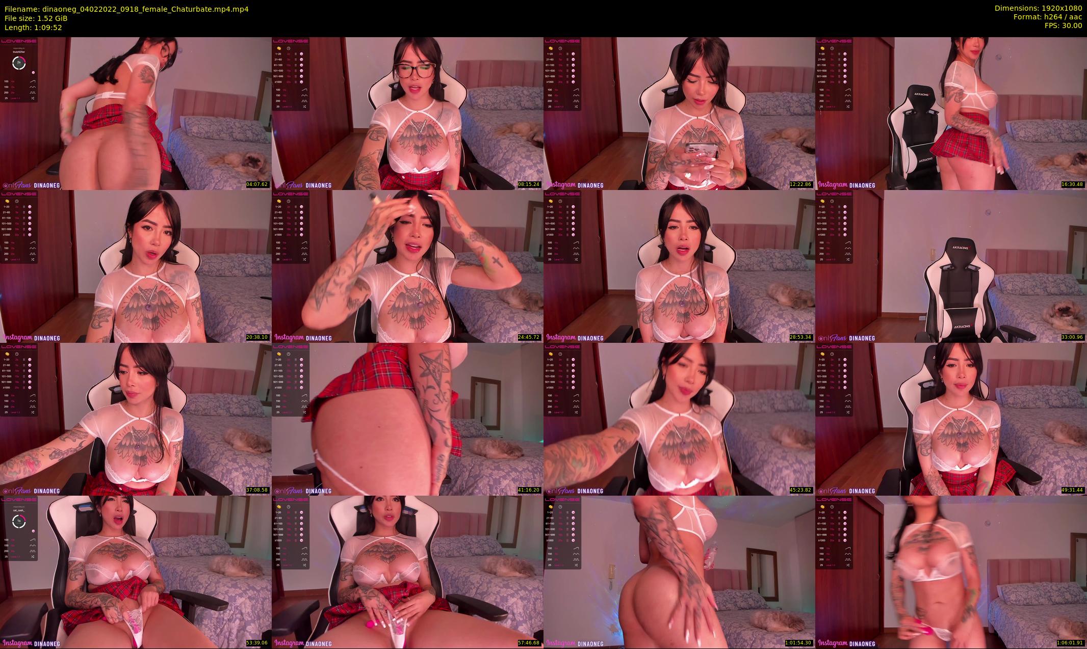 dinaoneg — 70 minute Chaturbate female cam show recording, 1080p, Feb 4, 2022